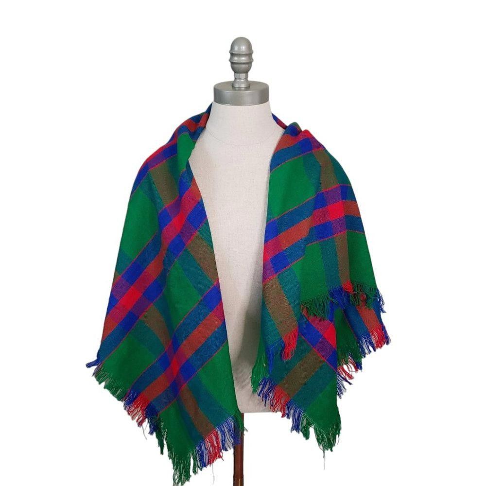 Designer CT846 Warm Red, Green Blue Shoulder Wrap-Unisex Size ONE SIZE - 1 Thumbnail