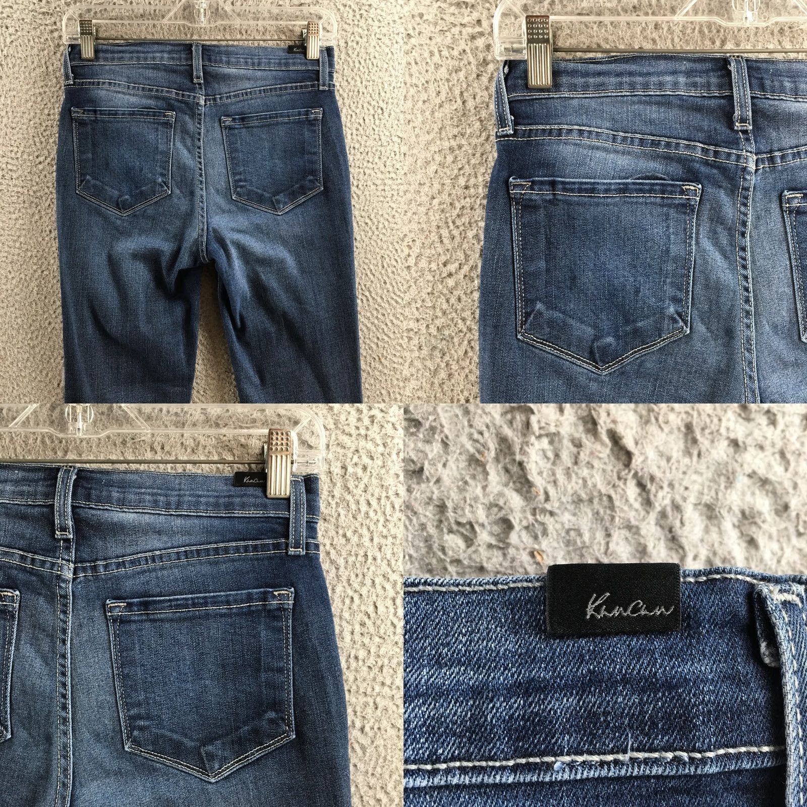 Vintage KanCan Jeans Womens 27 Blue Zip Fly Skinny Leg Slim Fit Denim 5-Pocket Stretch Jeans Slim Womens Blue 27 KanCan Size 27" / US 4 / IT 40 - 9 Thumbnail