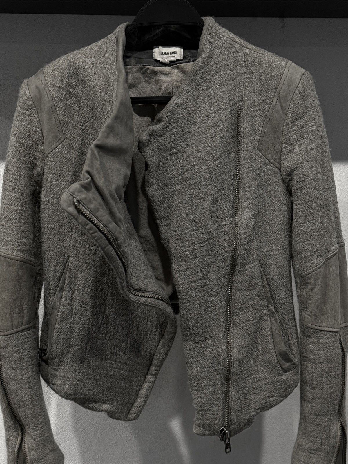 Helmut Lang Helmut Lang Wool Asymmetric Jacket Size S / US 4 / IT 40 - 2 Thumbnail