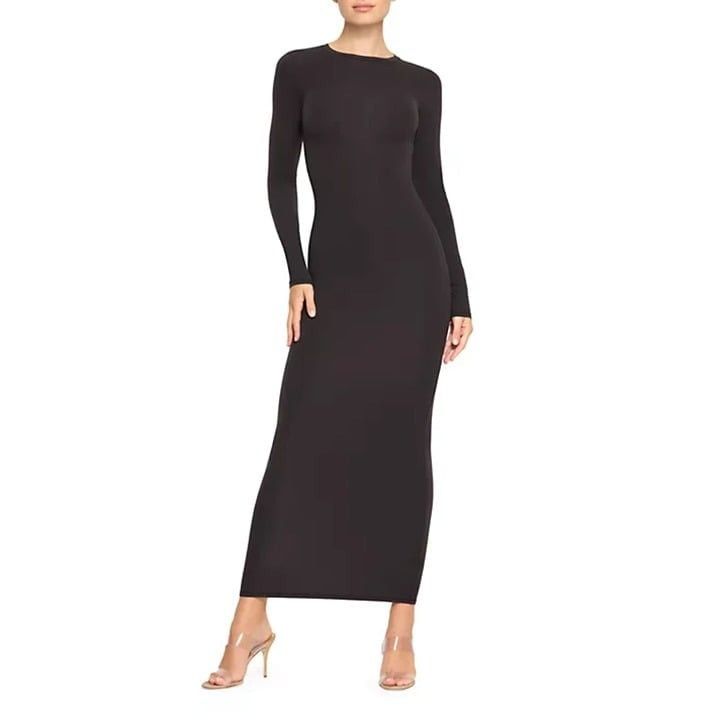 SKIMS SKIMS Fits Everybody Crew Neck Long Sleeve Maxi Dress Lounge Size S / US 4 / IT 40 - 6 Thumbnail