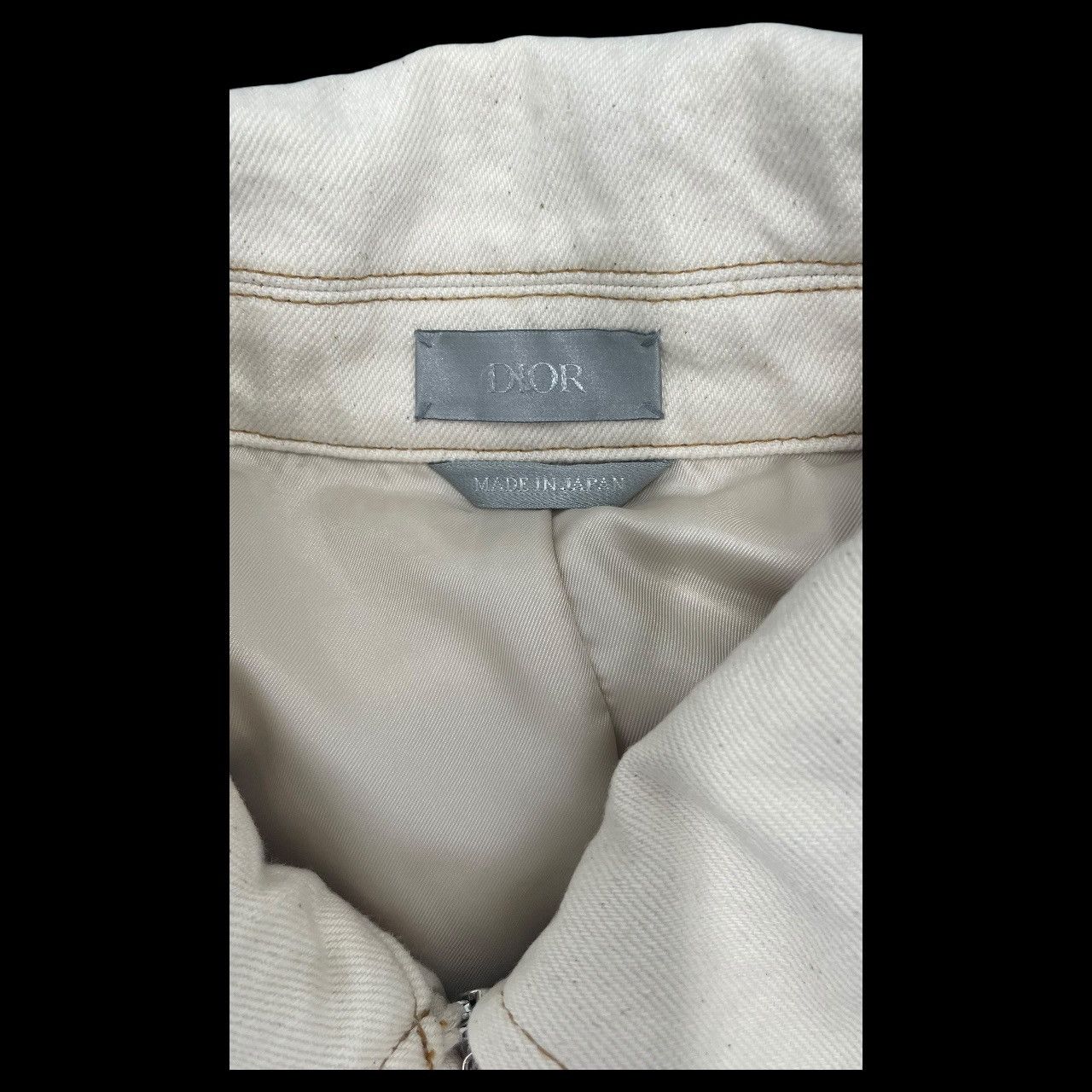 DENIM TEARS × Dior Dior X Denim Tears Dior Tears Cream Embroidered Zip Up Sz 50 Size US M / EU 48-50 / 2 - 6 Thumbnail