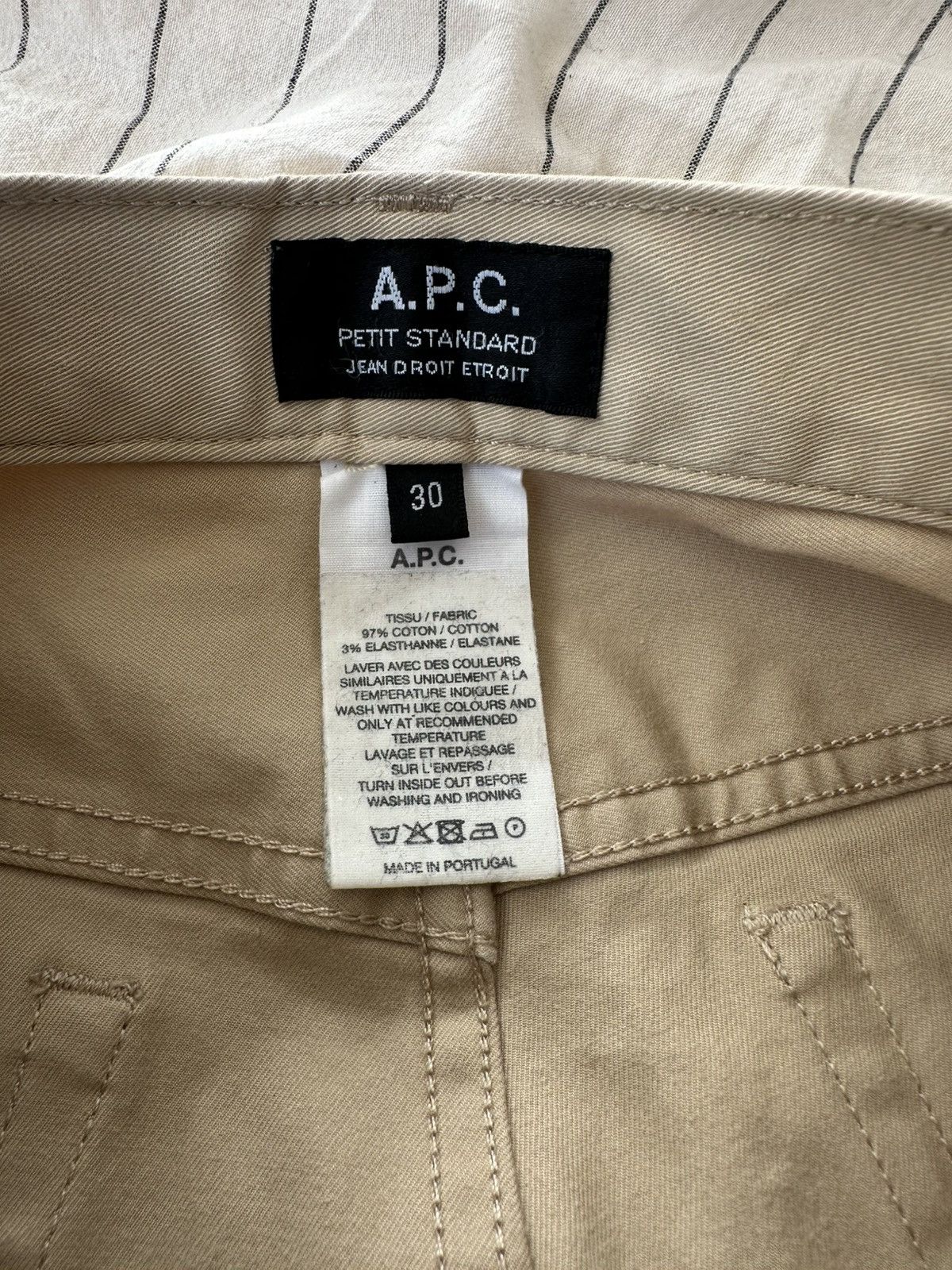 A.P.C. A.P.C. Beige Chino Pants 30 Size US 30 / EU 46 - 8 Thumbnail