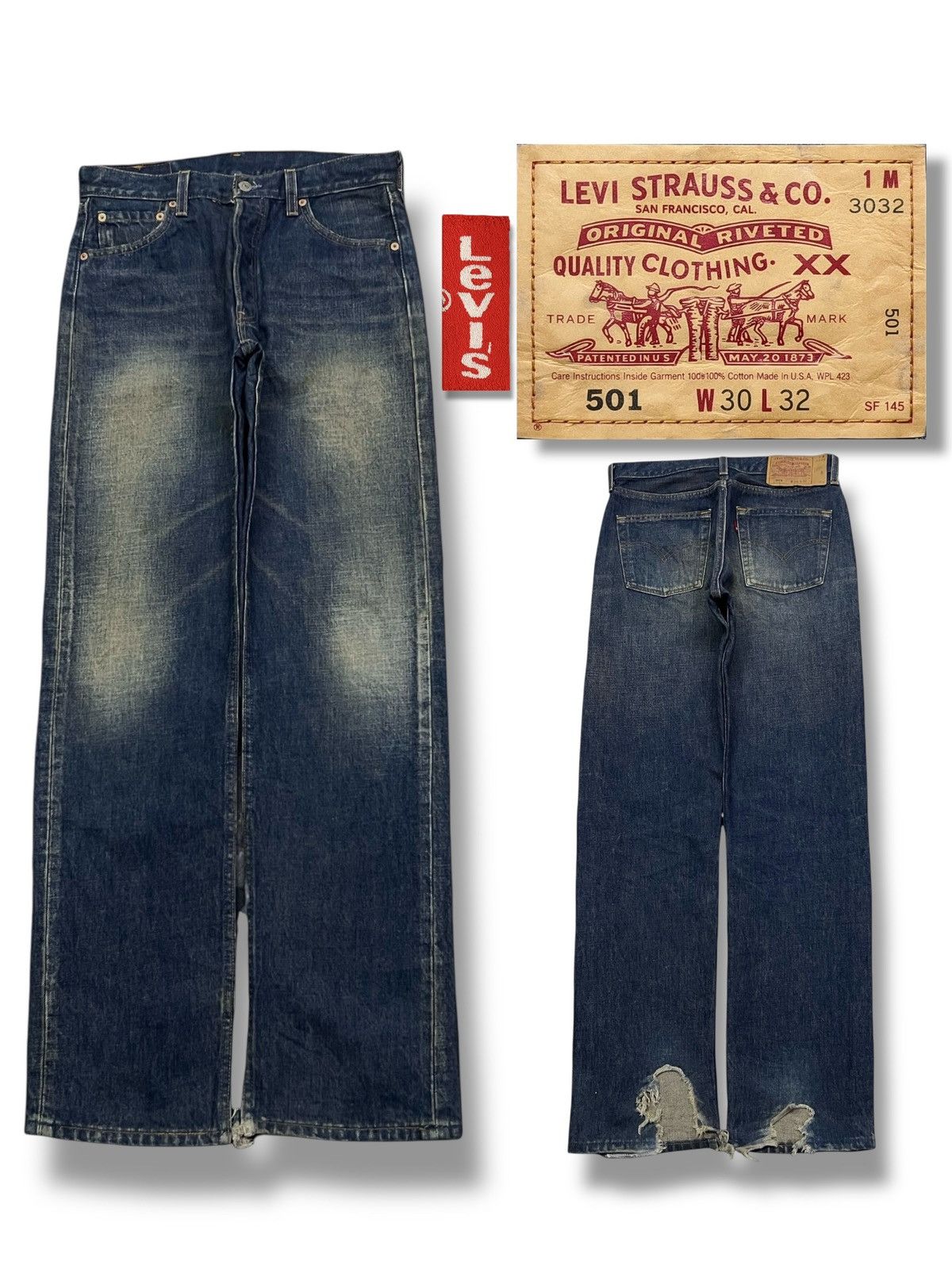 Levi's Vintage 90s Levi’s 501 XX Denim Japan | Vintage Faded | W30 Size US 30 / EU 46 - 1 Thumbnail