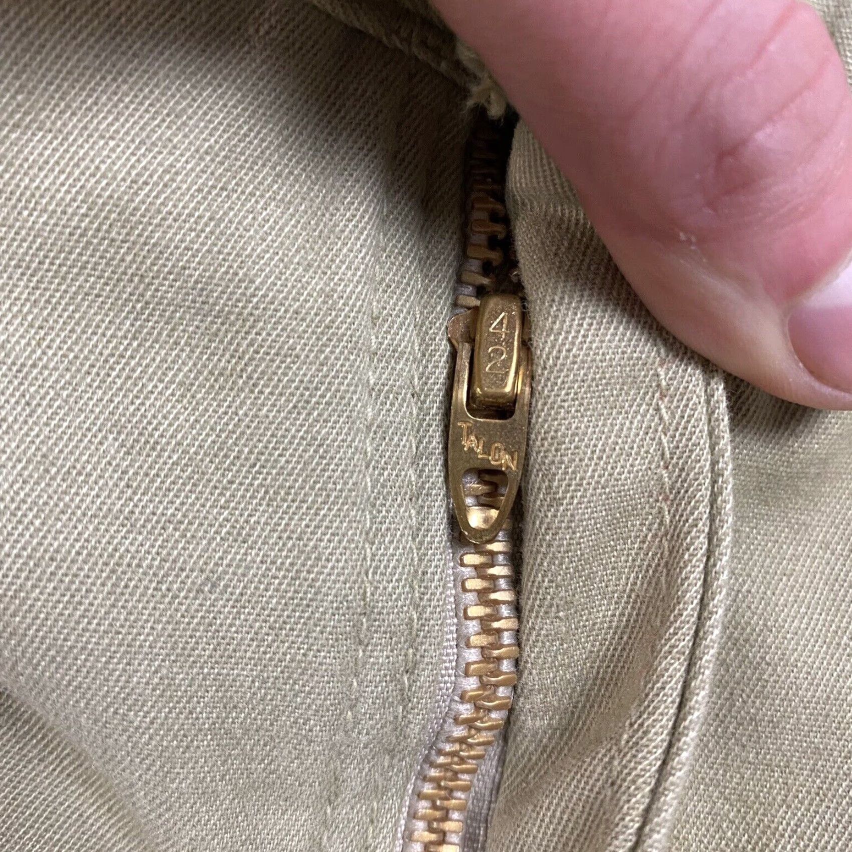 Vintage VINTAGE Work Pants Men 34 Inch Khaki Cotton OG-107 Fleece Lined Workwear 70s Straight Leg Size US 34 / EU 50 - 3 Thumbnail
