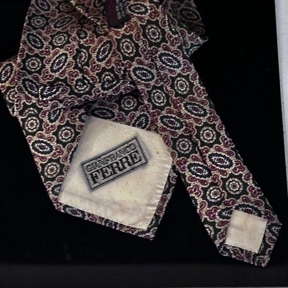 Gianfranco Ferre Gianfranco Ferre Paisley brown Medallion Neckwear Tie Mens C Size ONE SIZE - 4 Thumbnail