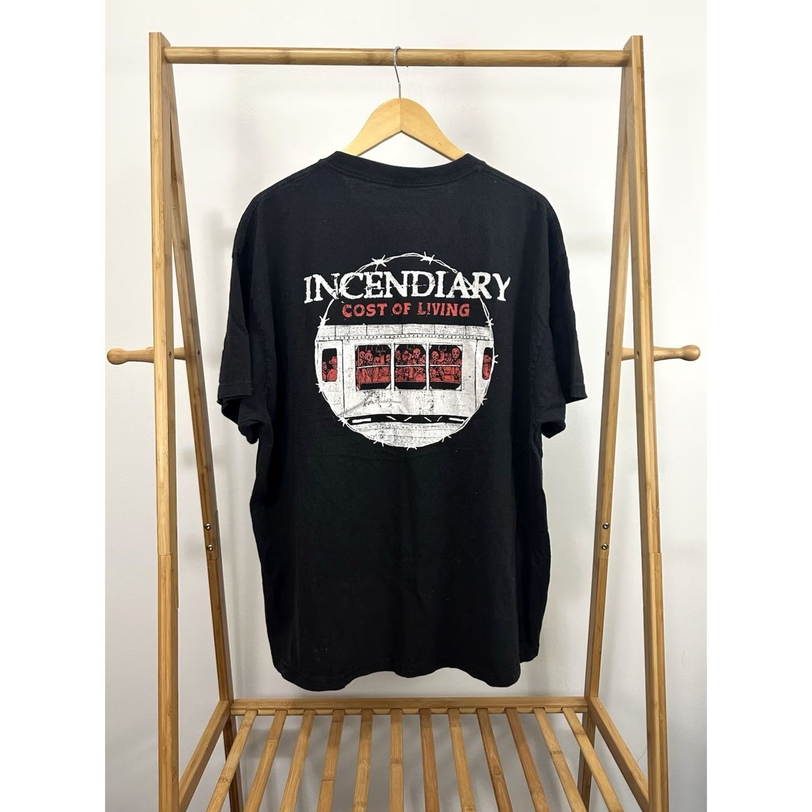 Vintage VTG Incendiary Cost of Living NYHC Hardcore Punk Rock Band Promo T-Shirt 2XL Black Mens Short Sleeve 2XL NYHC Punk Rock Promo Shirt Size US XXL / EU 58 / 5 - 2 Thumbnail