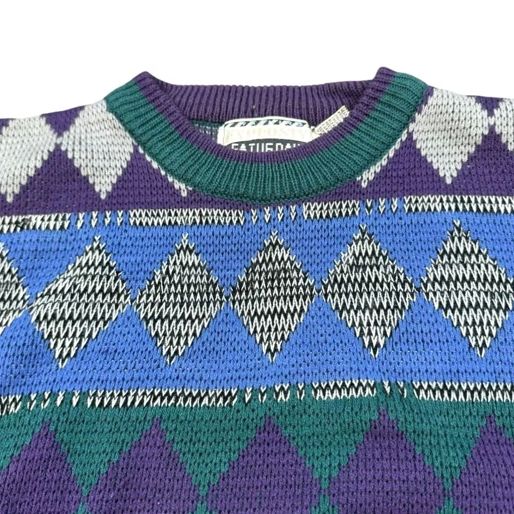 Vintage VINTAGE Knit Sweater Men’s Large Argyle Coogi Style Acrylic Retro Pullover Size US L / EU 52-54 / 3 - 2 Thumbnail