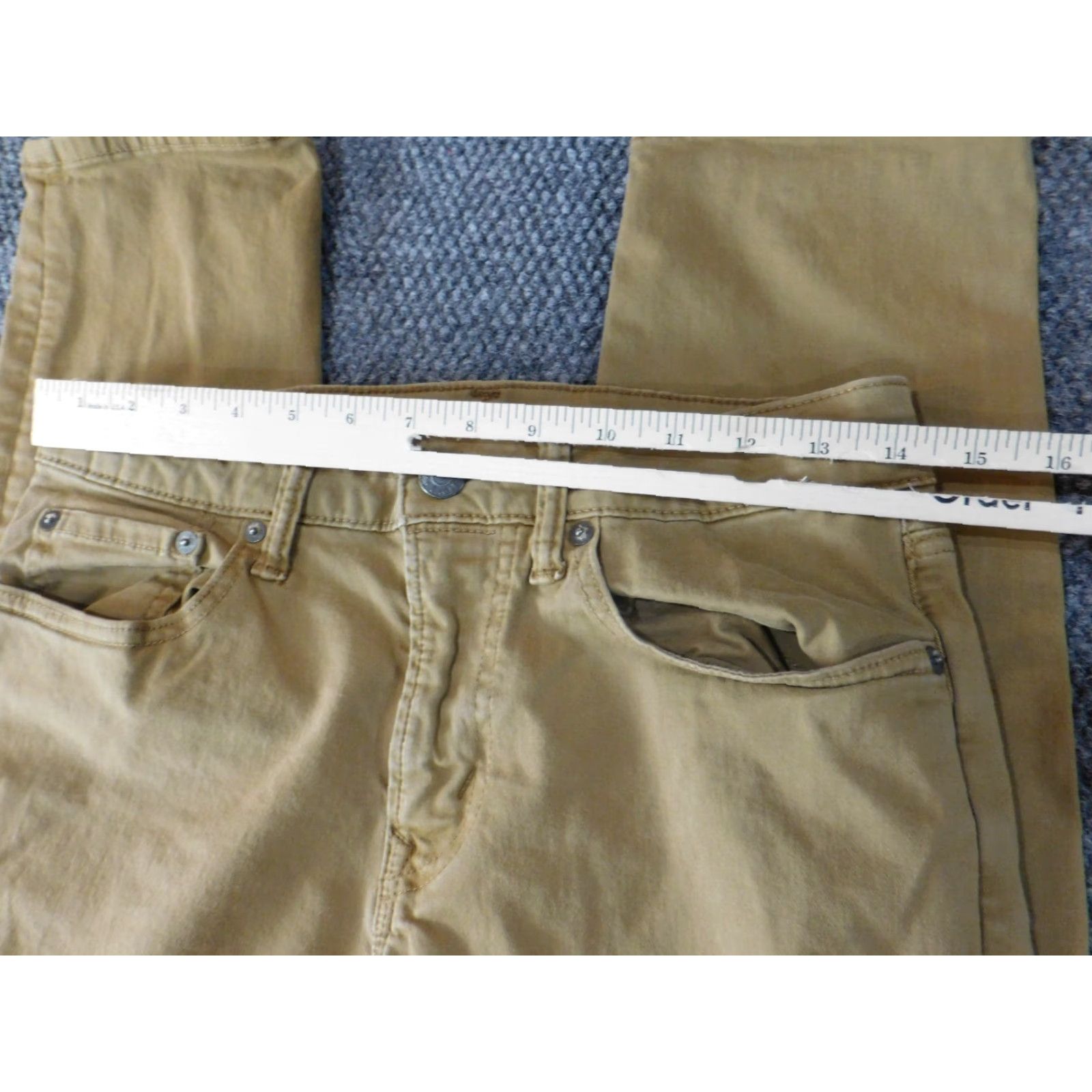 American Eagle Outfitters American Eagle Outfitters Pants Mens 29x27 Beige Slim Straight Chino canvas Cotton Flat Front Zipper Casual | 29 | Beige | Men | Regular | Pants Size US 29 - 5 Thumbnail