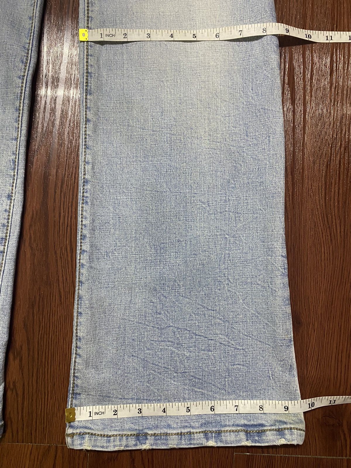 Japanese Brand Vintage Japanese Brand Blue Faded Wash Flare Style Jeans Size 28" / US 6 / IT 42 - 8 Thumbnail