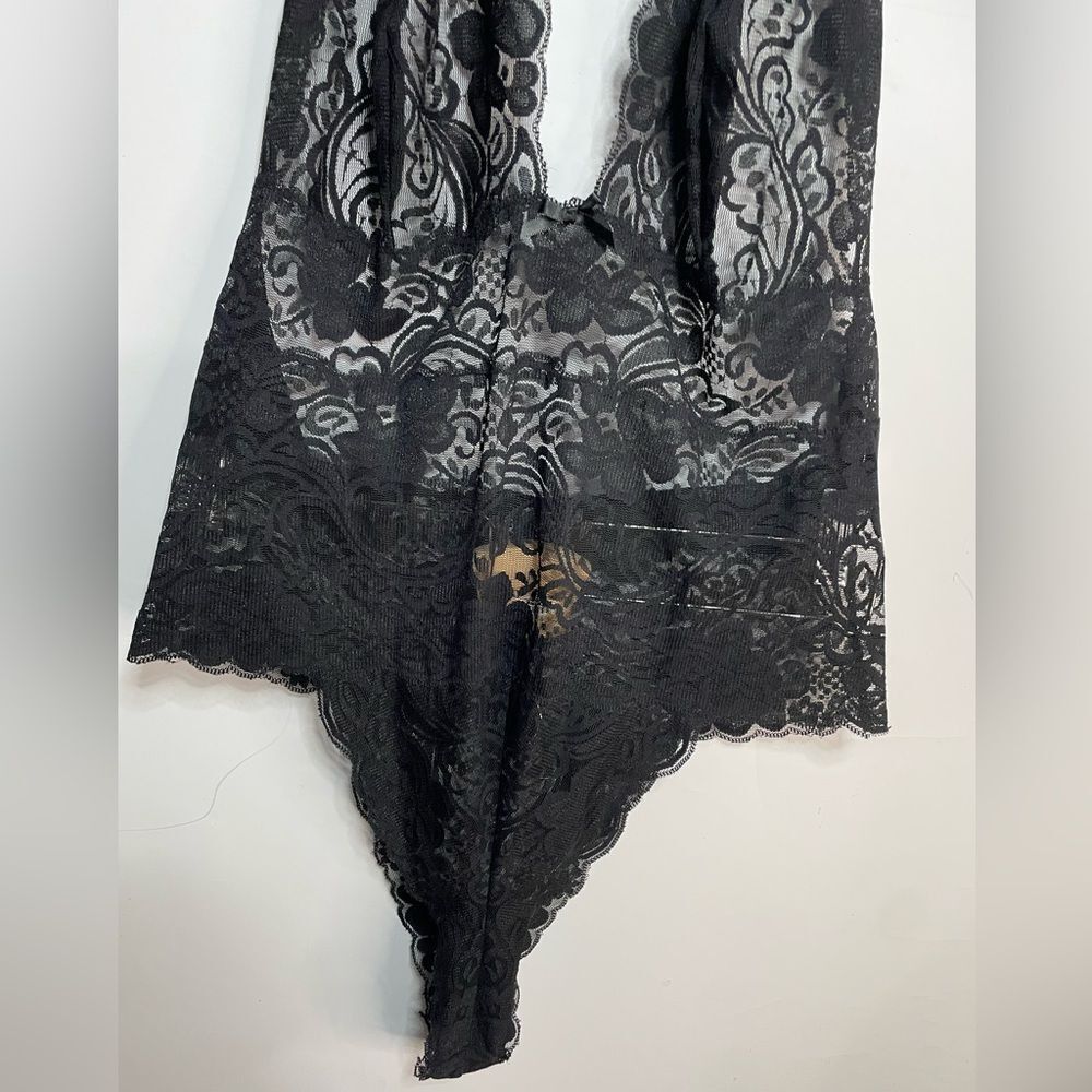 Other Adore Me Black Lace Halter Bodysuit 2X Size 3XL / US 20-22 - 3 Thumbnail