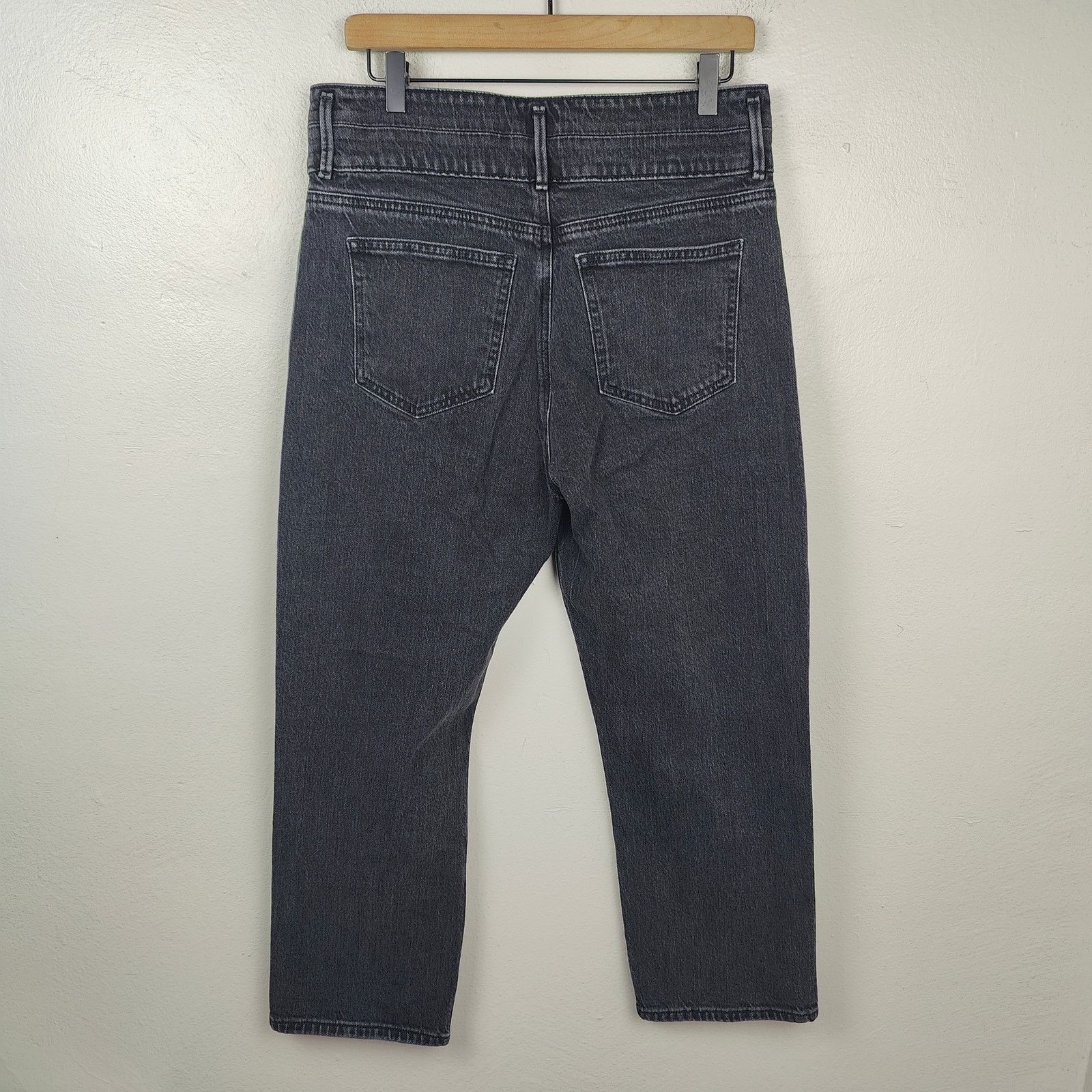 Ann Taylor Ann Taylor The Straight Crop Jeans Womens 10 Black Wash Size 32" / US 10 / IT 46 - 5 Thumbnail