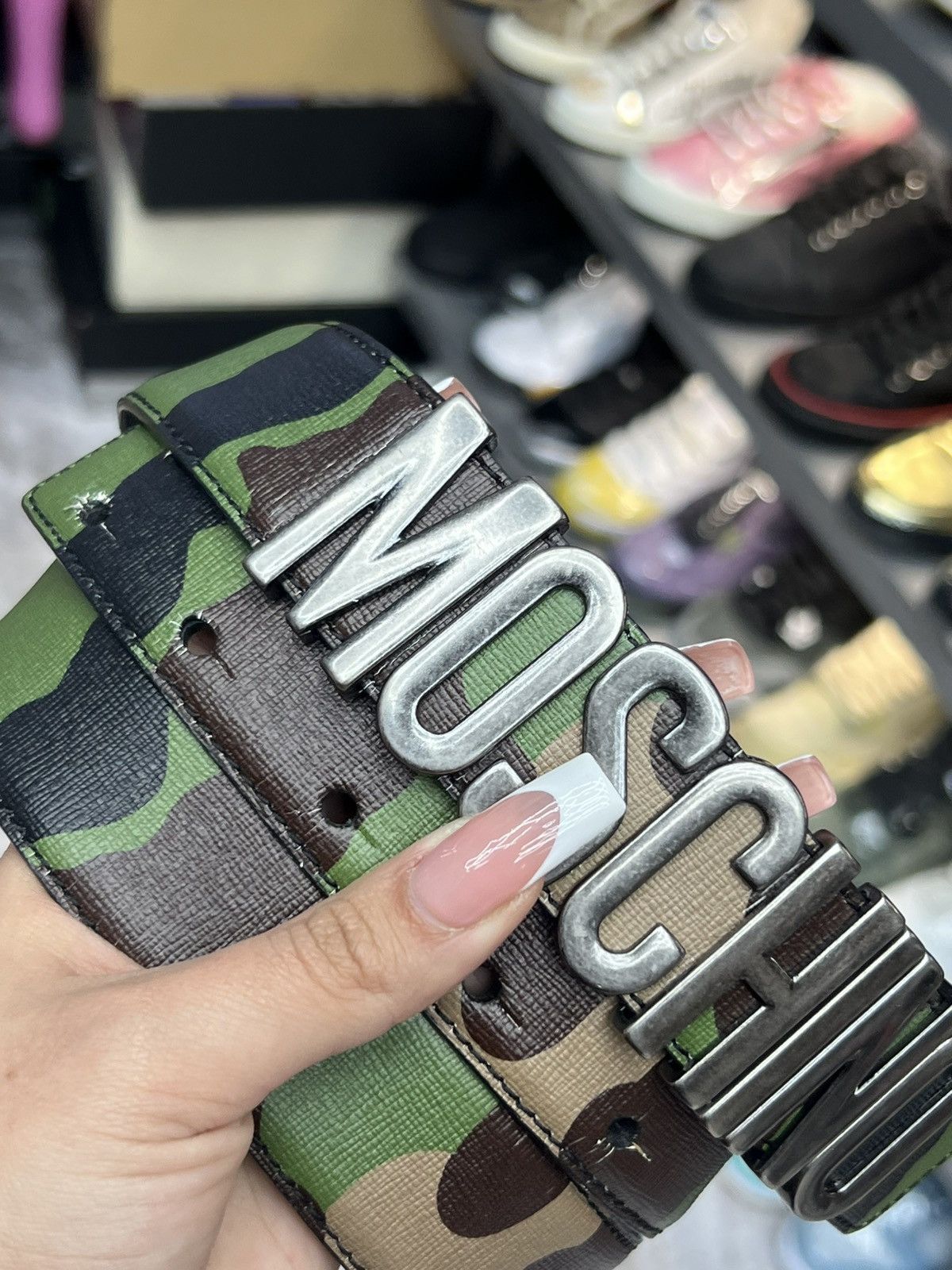 Moschino Moschino Camo Belt Size 30 - 2 Thumbnail
