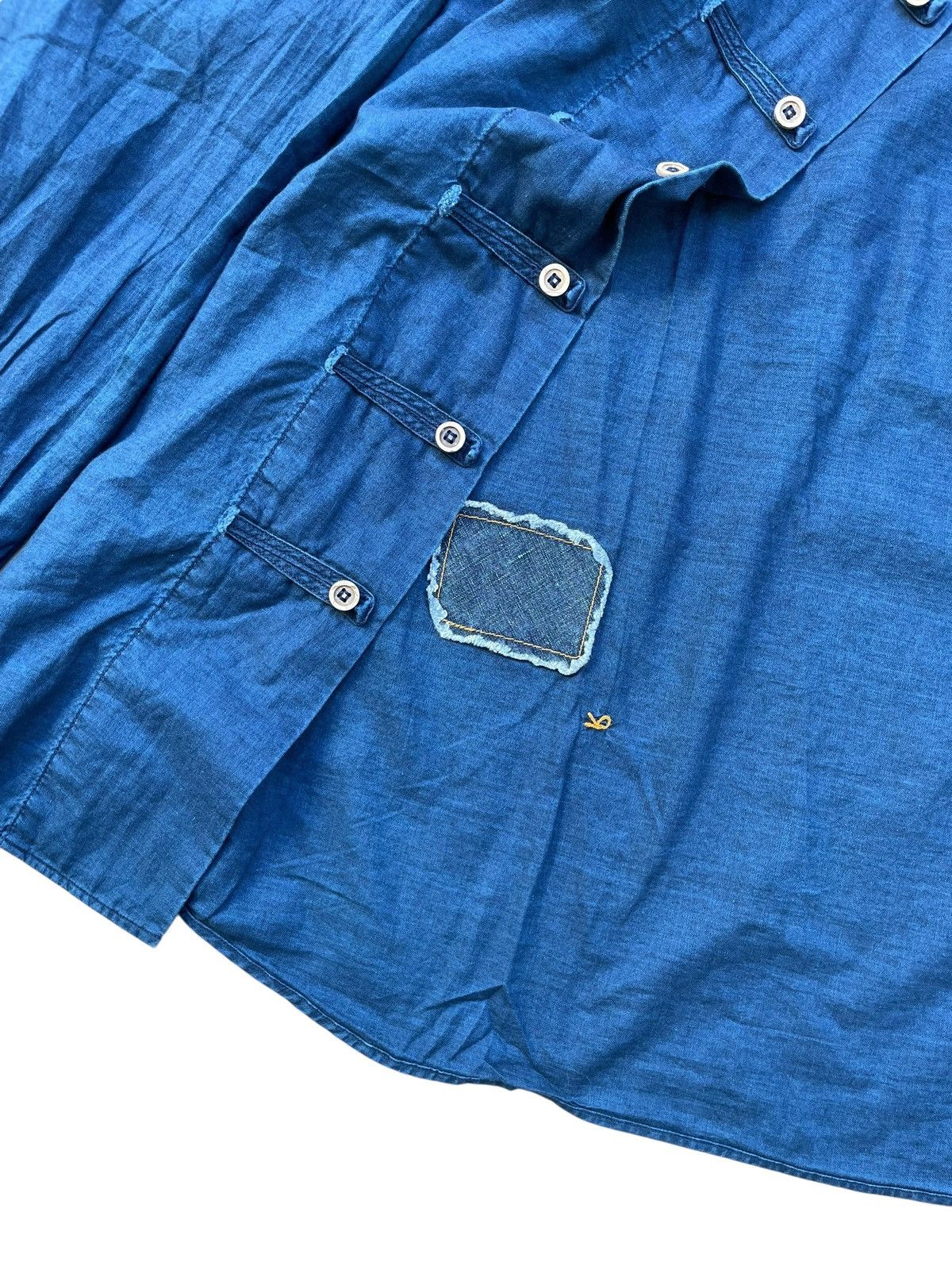 Japanese Brand 45rpm Indigo Dyed Unique Flap Japan Soft Denim Shirt Size US L / EU 52-54 / 3 - 12 Thumbnail