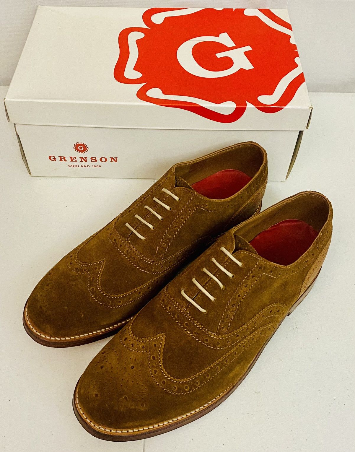 Grenson GRENSON 5033 Stanley Brown Suede Leather Brogue 13 New Size US 13 / EU 46 - 12 Thumbnail