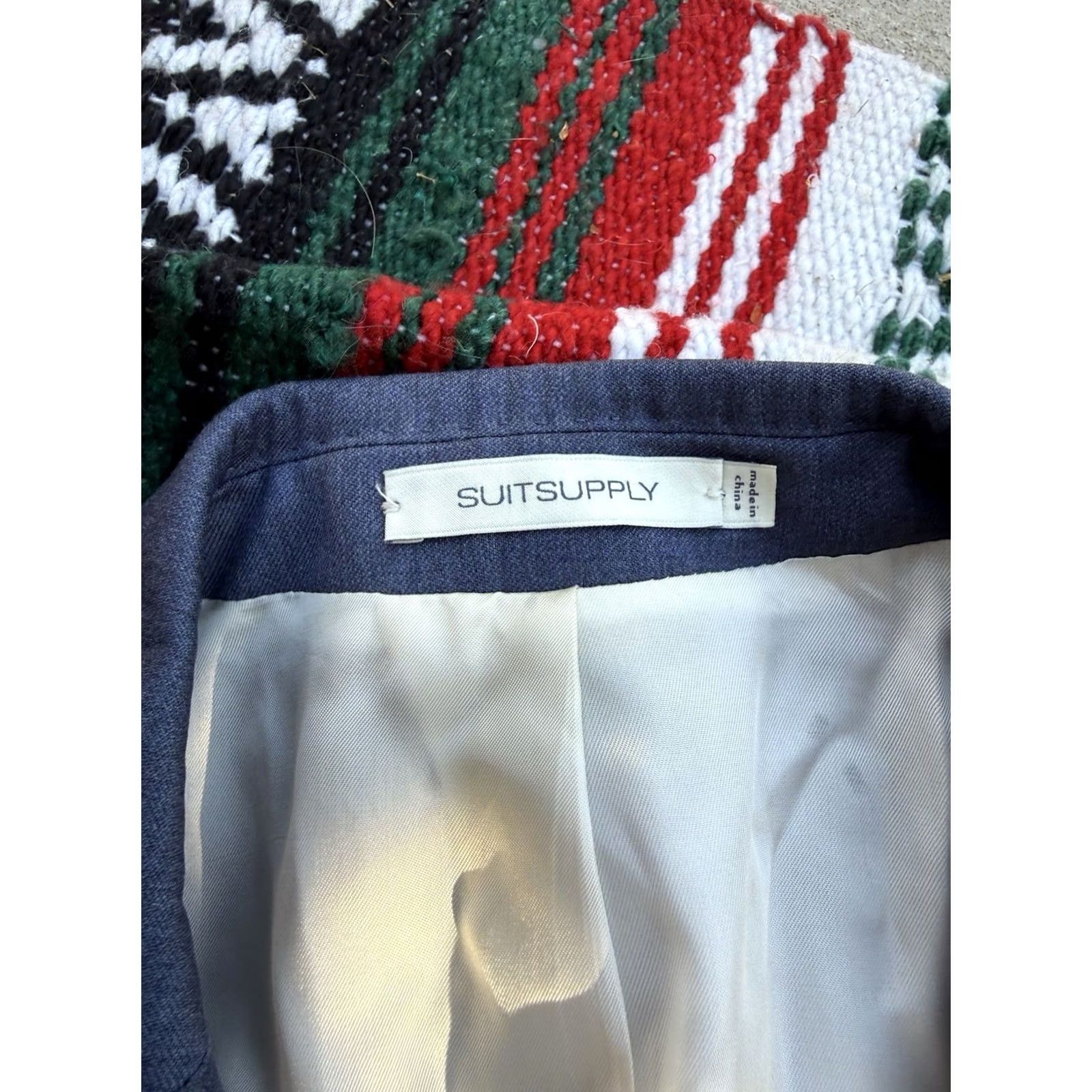 Suitsupply Suitsupply Blue Blazer 48 Slim Fit Wool Italy Sport Coat Jacket Men Size 48R - 5 Thumbnail