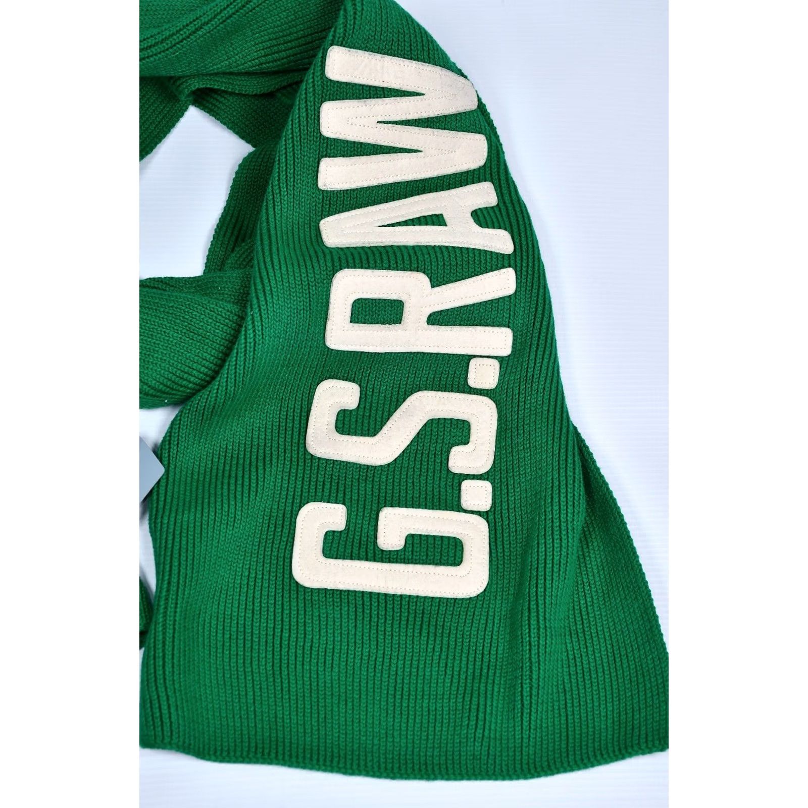 G-Star G-Star RAW EWING SCARF Green Pepper Cotton Knit Men's Scarf Size ONE SIZE - 4 Thumbnail
