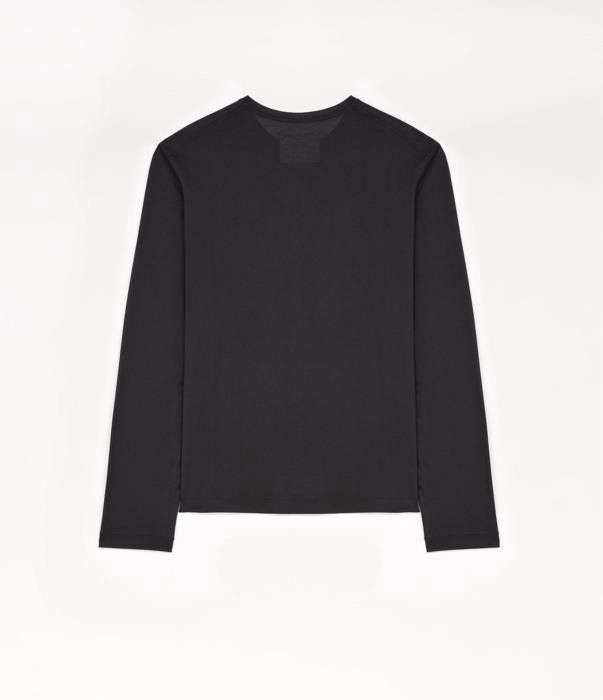 Jil Sander o1loc1c0126 Crew Neck Top With Ribbed Hems in Black Size US XL / EU 56 / 4 - 2 Thumbnail