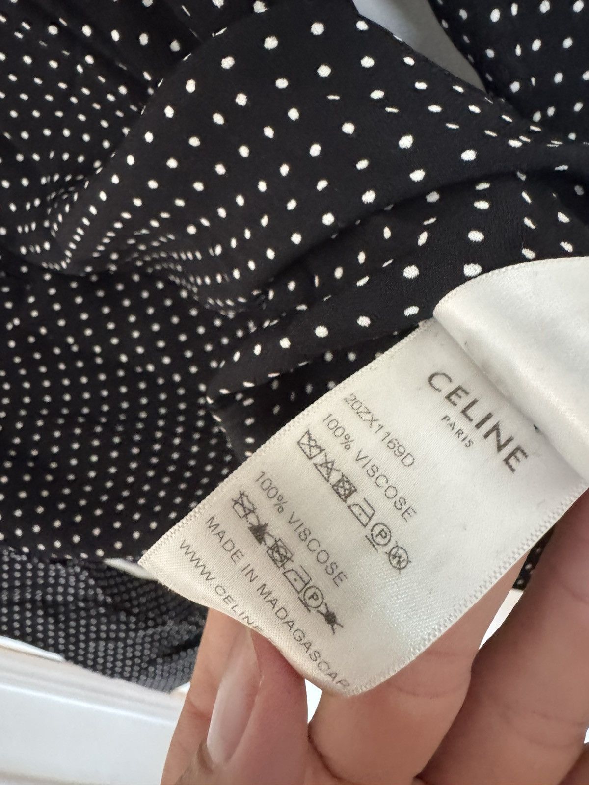 Celine Hedi Viscose Polka dot shirt Size US M / EU 48-50 / 2 - 5 Thumbnail