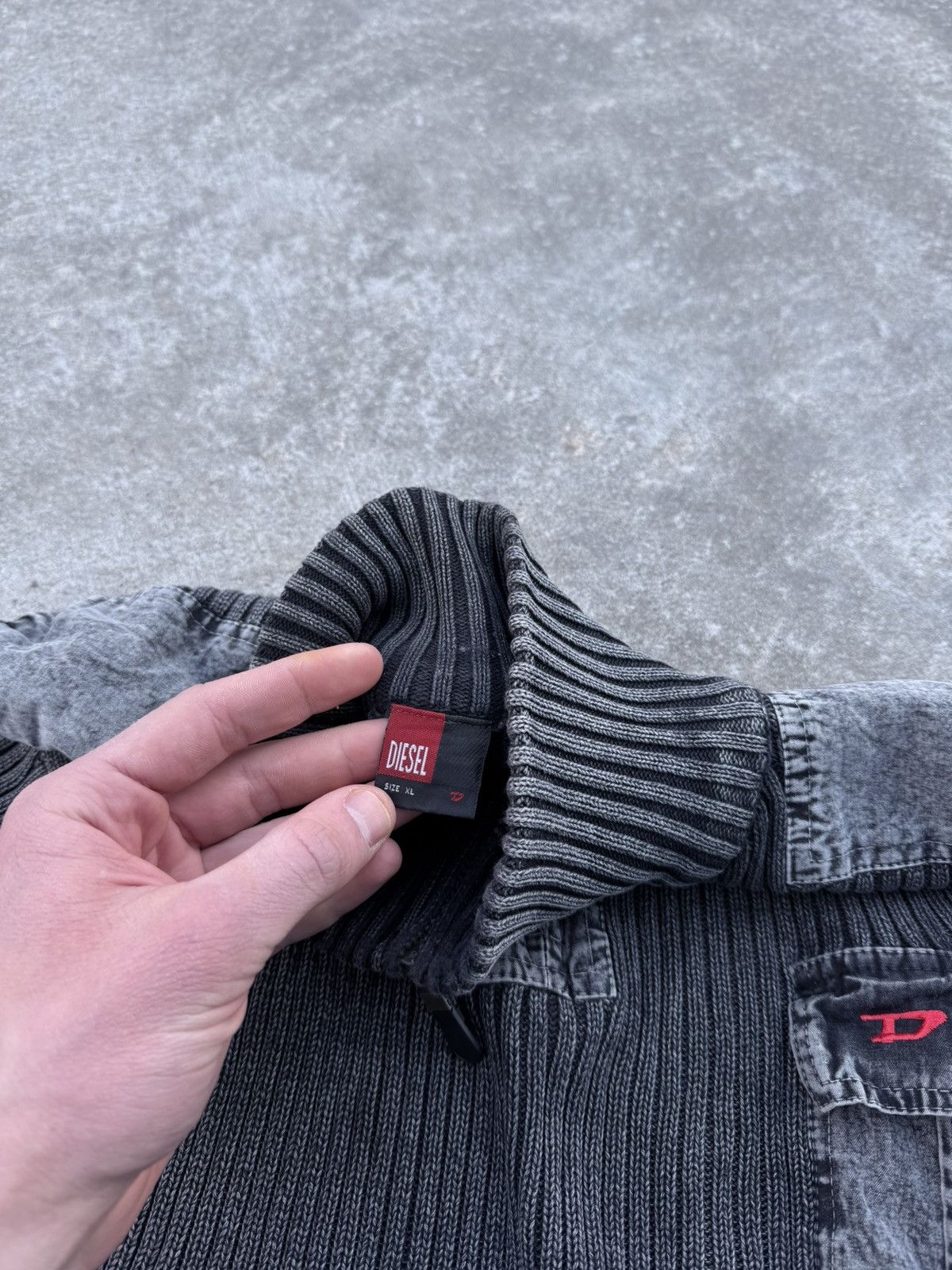 Diesel × Vintage Vintage Diesel y2k streetwear rare avantgarde sweater Size US XL / EU 56 / 4 - 9 Thumbnail