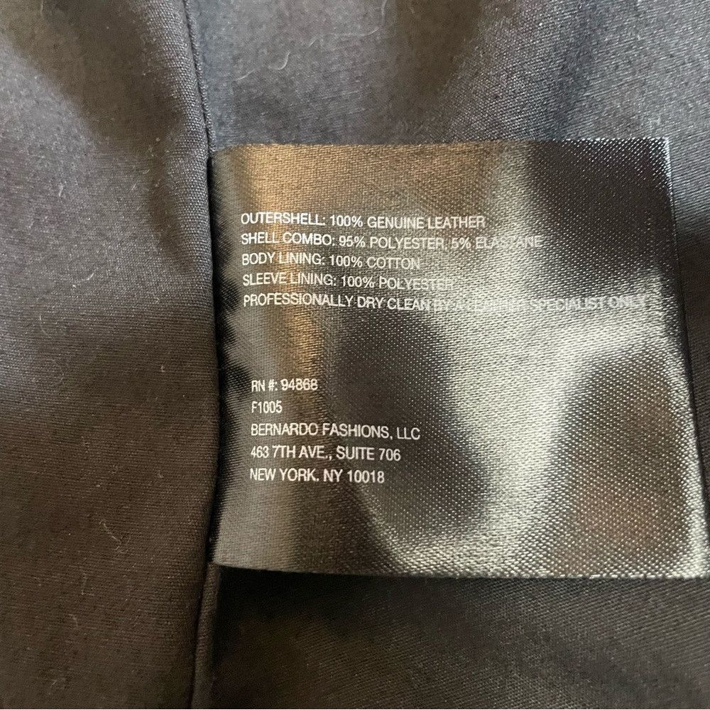 Other Bernardo Moto Leather Black Grey Jacket Size L Size L / US 10 / IT 46 - 7 Thumbnail
