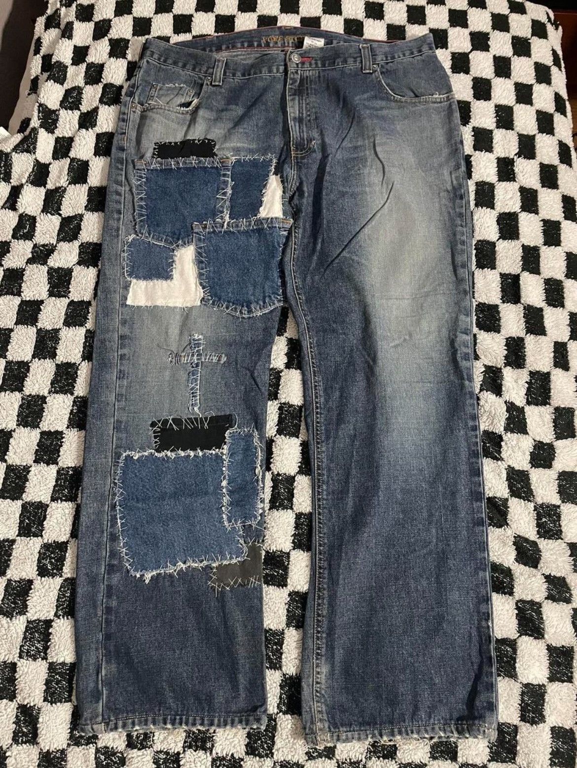 Other Pure Stuff Vintage Jeans with patches Size US 40 / EU 56 - 1 Thumbnail