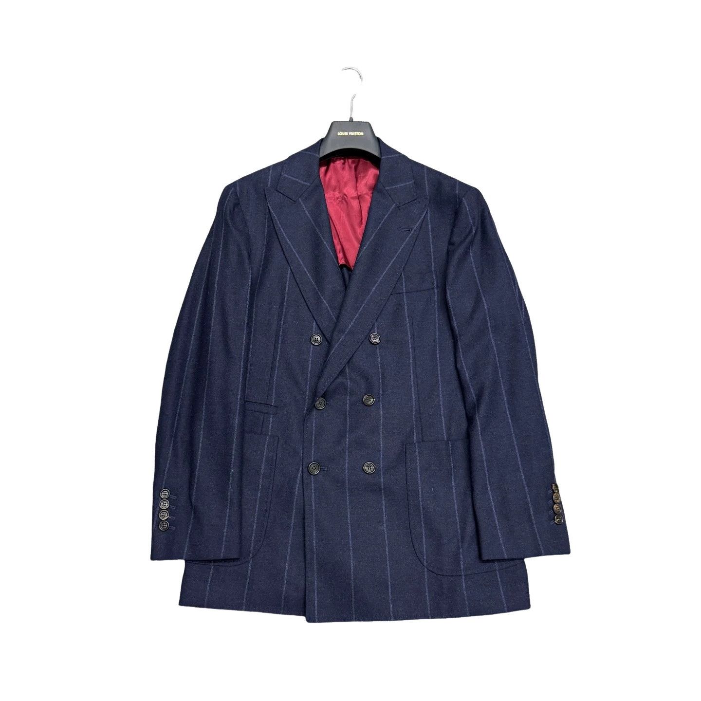 Brunello Cucinelli Brunello Cucinelli Navy Pinstripe Blazer 36R Size 36R - 1 Thumbnail
