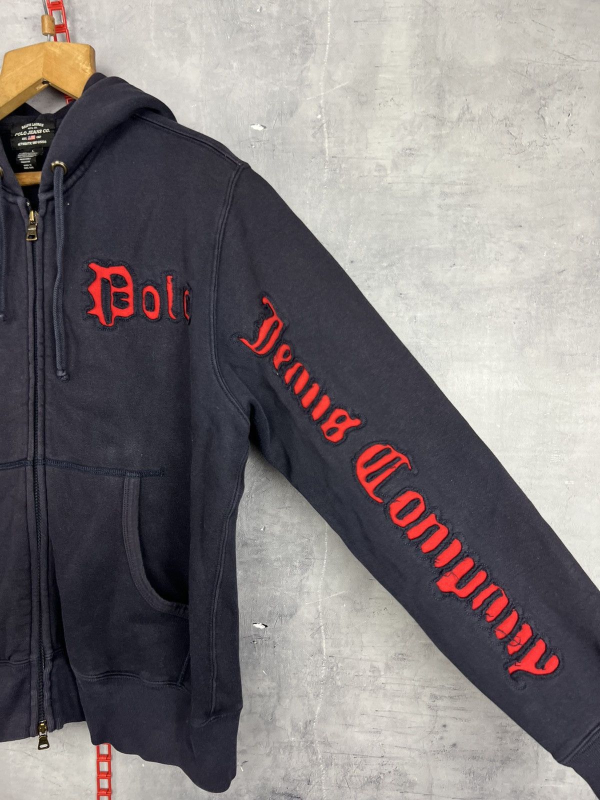 Ralph Lauren Vintage Ralph Lauren Polo Jeans Co Full Zip Hoodie Size L Size L / US 10 / IT 46 - 7 Thumbnail