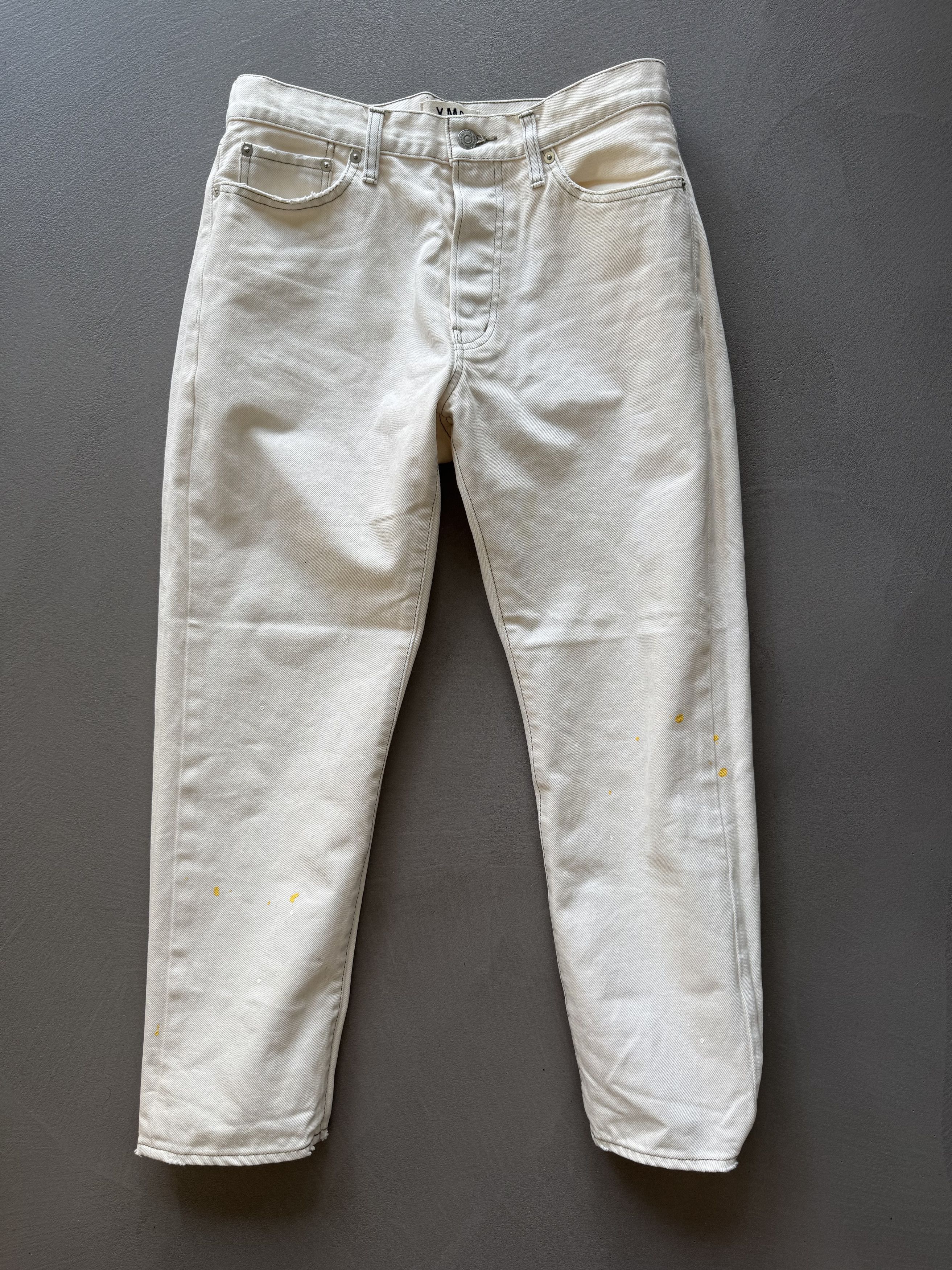 YMC YMC You Must Create Ecru Jeans With Plaint Splatter Details Size US 30 / EU 46 - 1 Thumbnail
