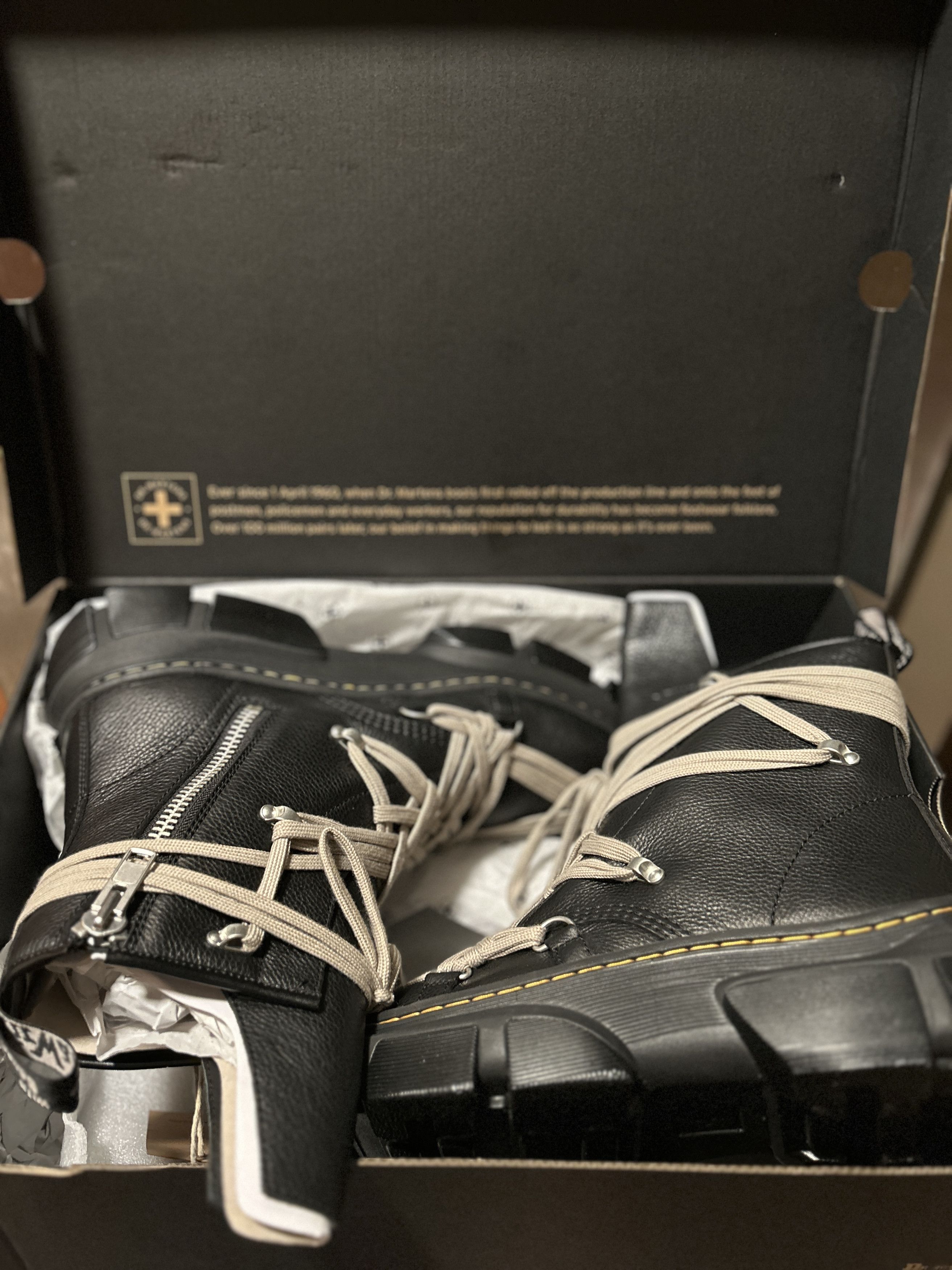 Dr. Martens × Rick Owens Rick Owens Dr Martens 1460 DMXL Mega Lace Boot Size US 13 / EU 46 - 6 Thumbnail