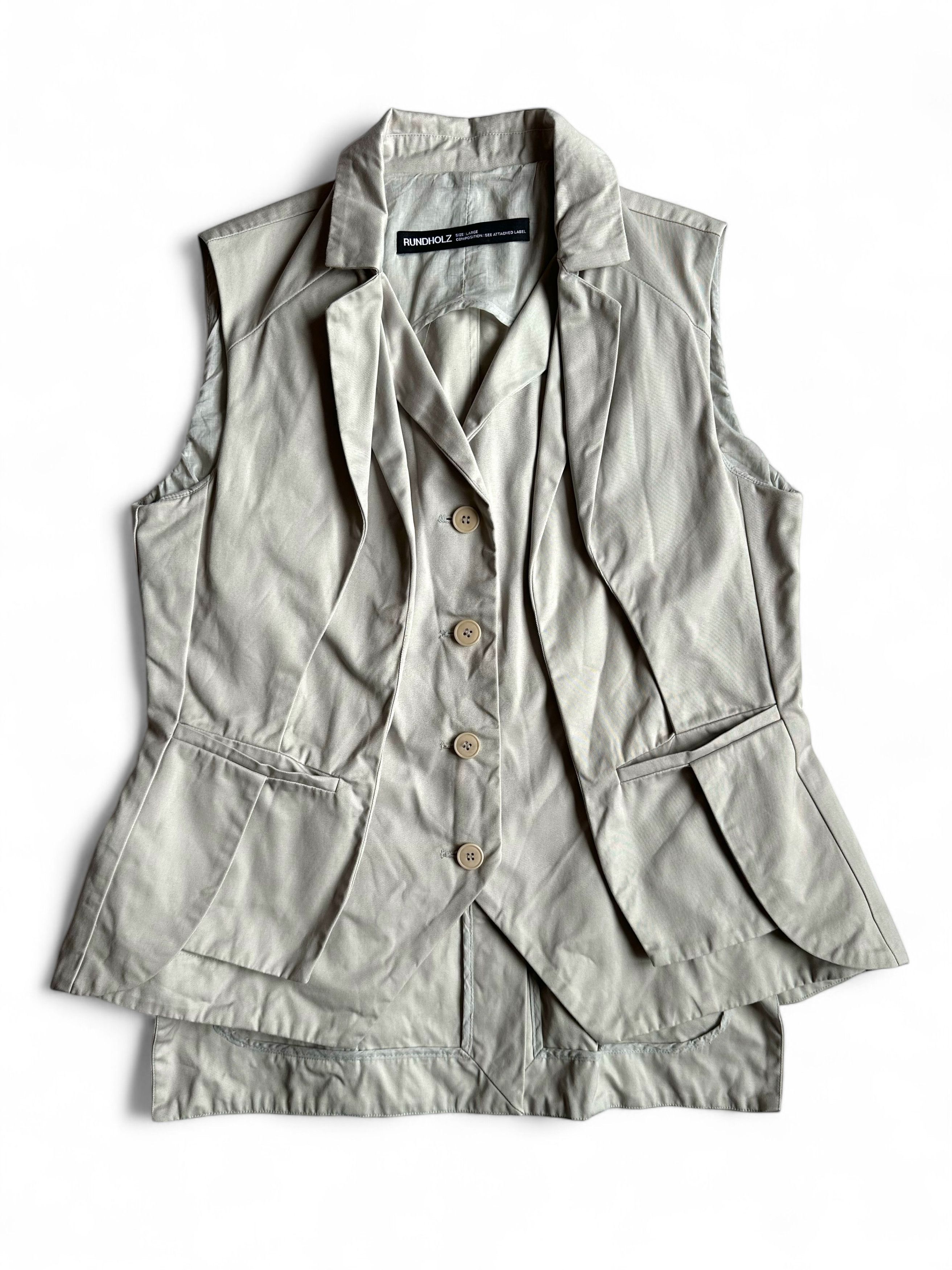 Rundholz Rundholz Layered Deconstructed Vest Size L / US 10 / IT 46 - 1 Thumbnail