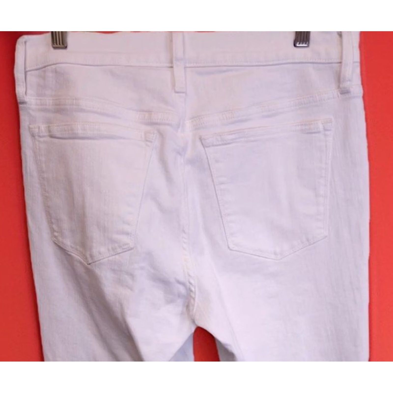 J.Crew J.Crew Slim Denim Jeans White 9” Mid Rise 31 Regular Inseam 27.25 Stretch Button Zip Womens Size 31 Jeans Cropped Size 24" / US 00 / IT 34 - 5 Thumbnail