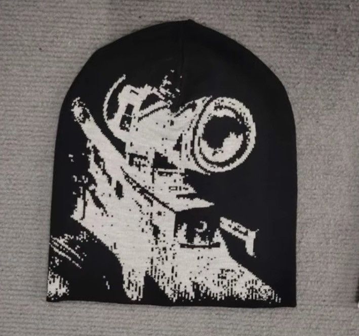 Japanese Brand Hip-hop Train Pattern Beanie Size ONE SIZE - 1 Thumbnail