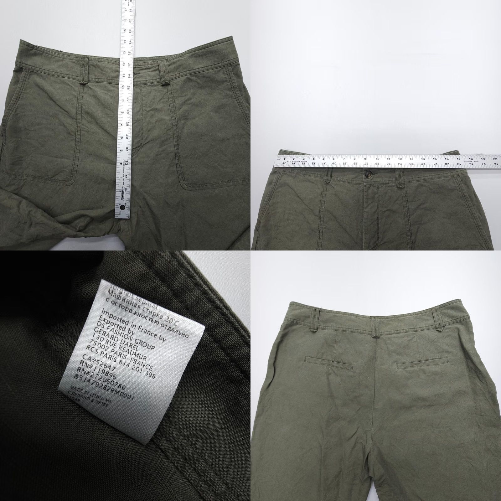 Gerard Darel Gerard Darel Wide Leg Crop Linen Lyocell Pants 12 Green High Paris Womens Size 34" / US 12 / IT 48 - 8 Thumbnail