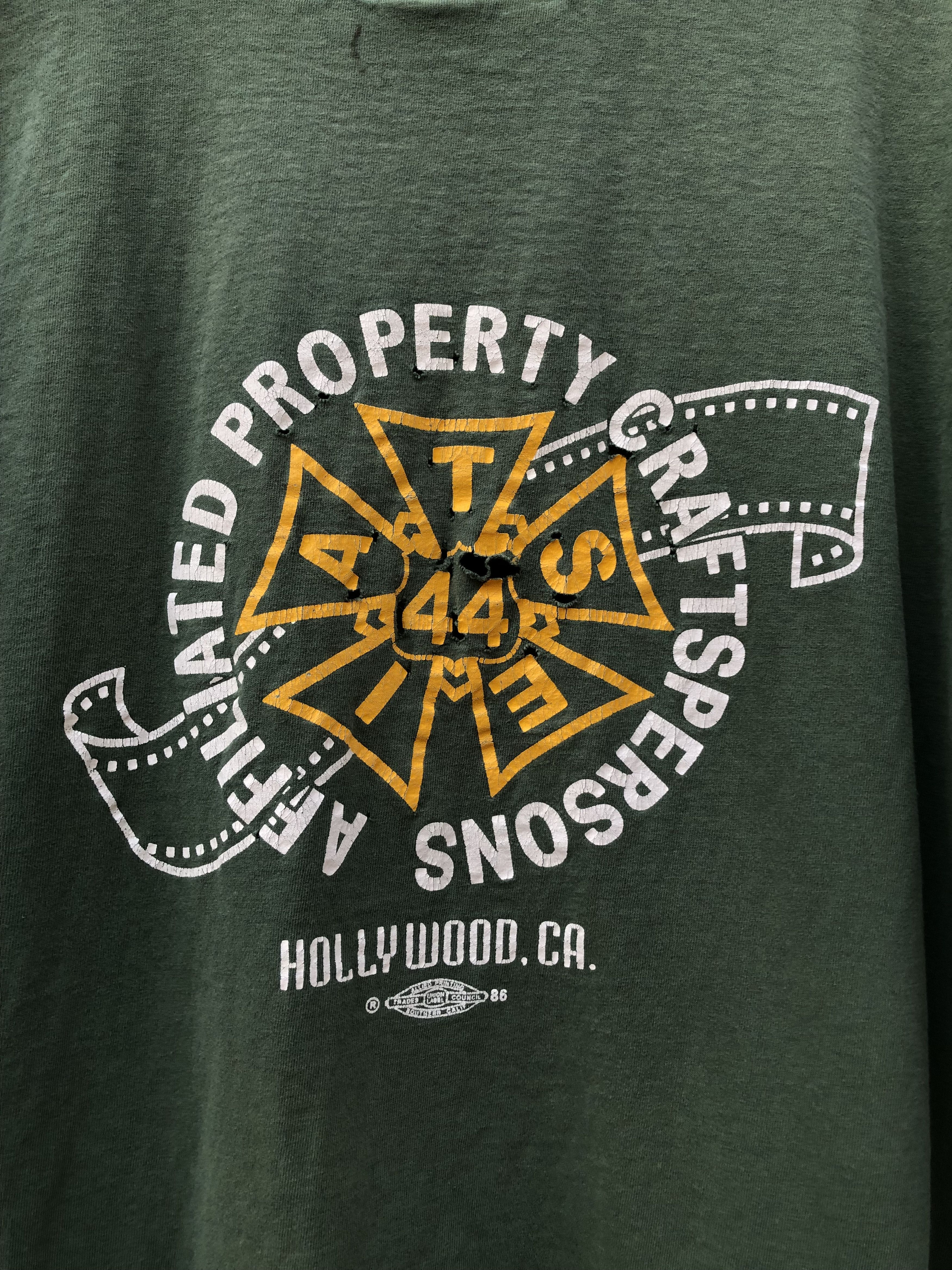 Vintage Vintage IATSE T-Shirt Hollywood CA XL 1986 Size US XL / EU 56 / 4 - 3 Thumbnail