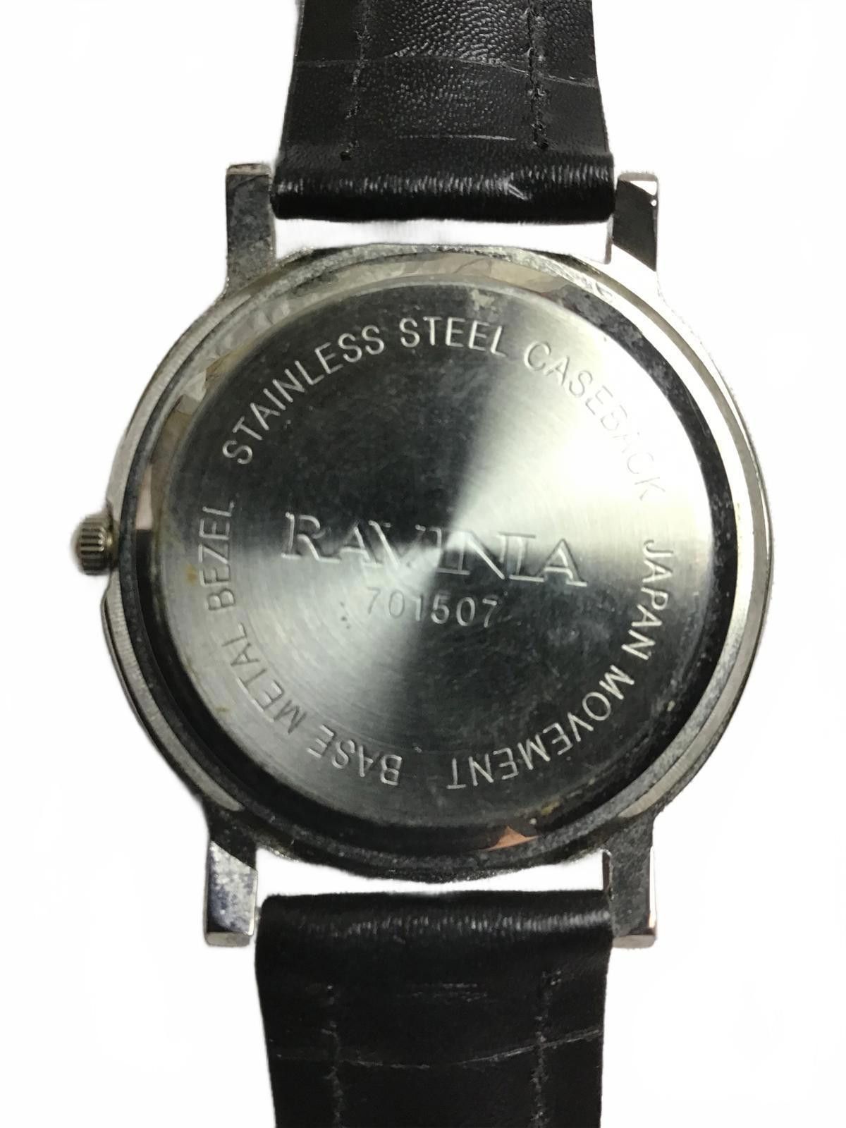 Other Ravinia Quartz Black Leather Strap Watch Size ONE SIZE - 5 Thumbnail