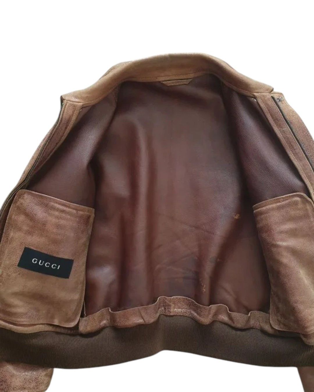 Gucci S/S 2003 RUNWAY VARIATION CALFSKIN BIKER BOMBER JACKET Size US M / EU 48-50 / 2 - 4 Thumbnail