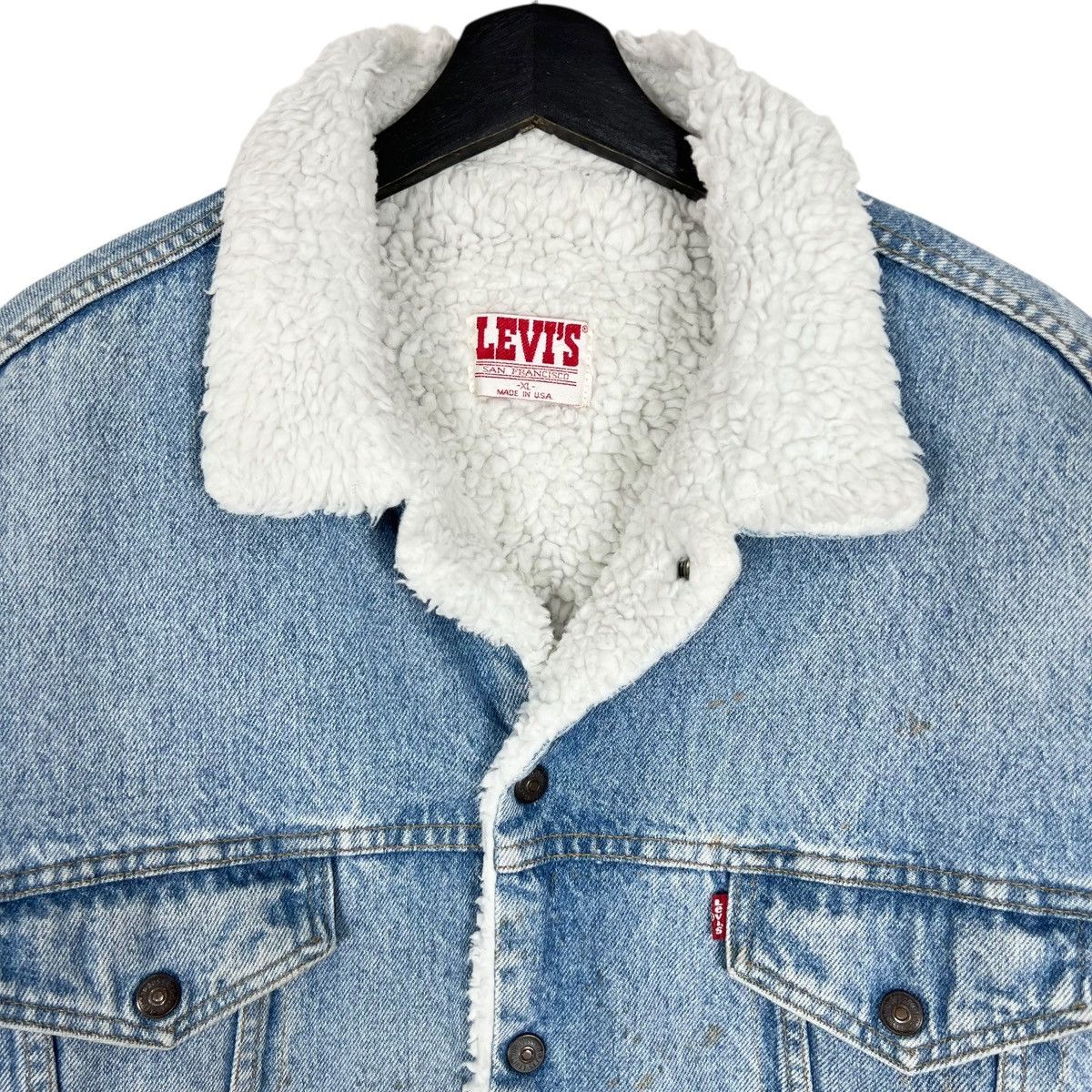 Levi's × Levi's Vintage Clothing × Vintage Vintage Levis Snap Button Sherpa Trucker Jacket Size US XL / EU 56 / 4 - 2 Thumbnail