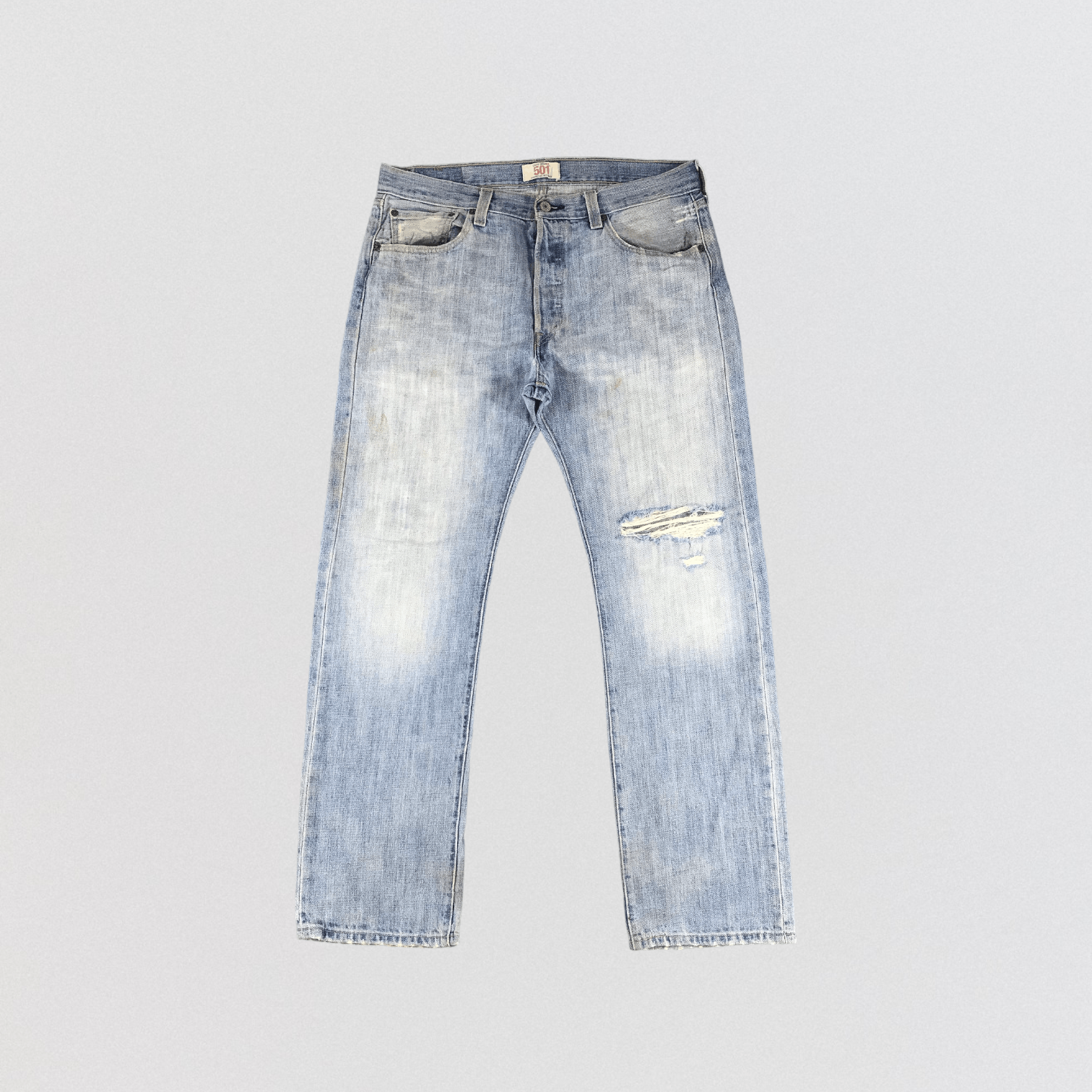 Levi's × Vintage Vintage 90s Distress Levis 501 Jeans-JM841 Size US 34 / EU 50 - 1 Thumbnail