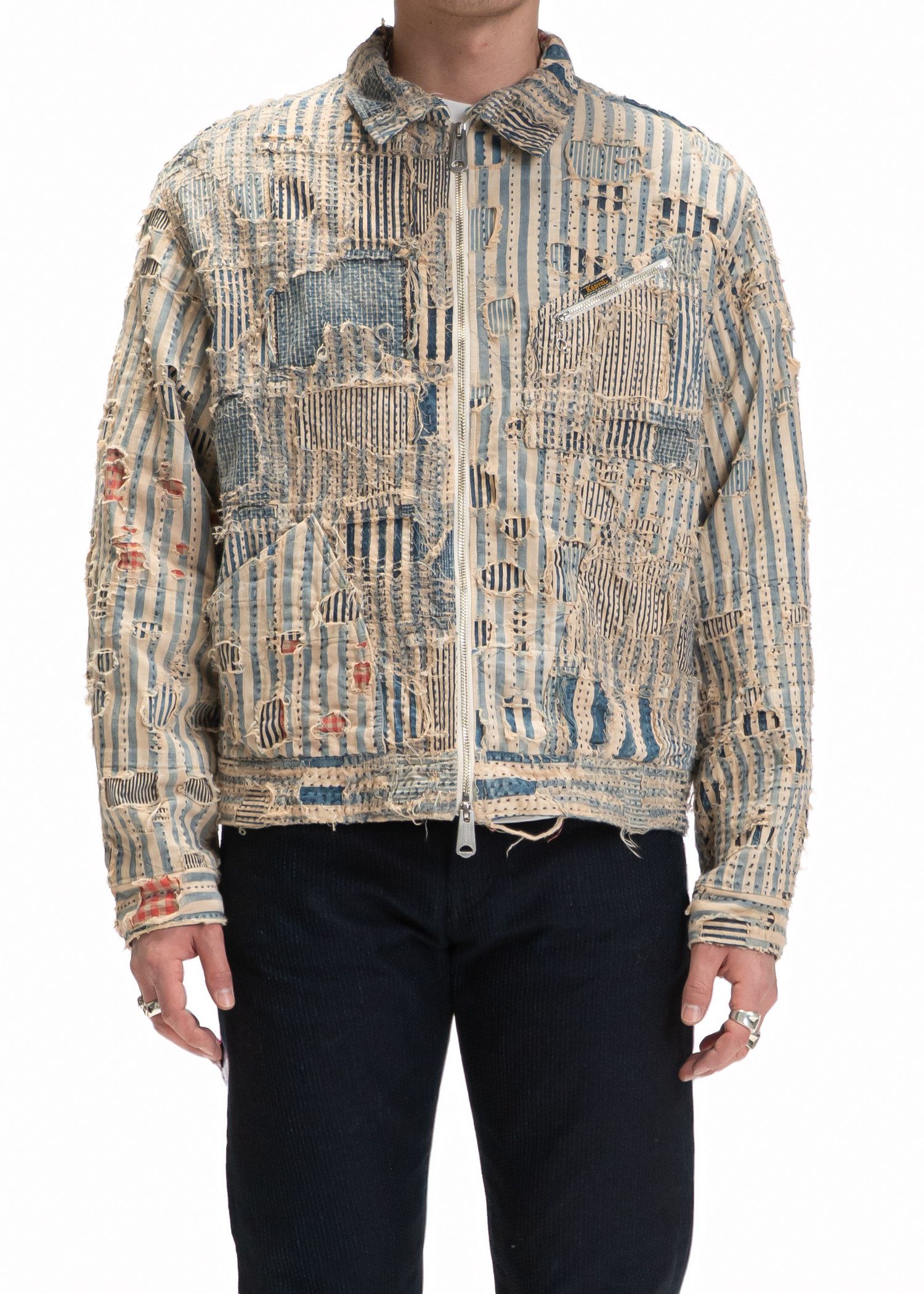 Kapital × Kapital Kountry Liberty Boro Jacket - hickory stripe