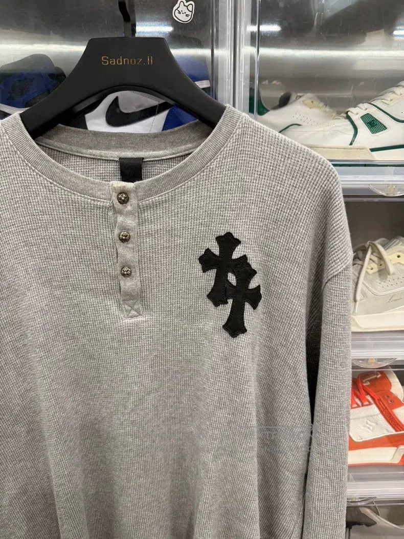 Chrome Hearts CHROME HEARTS Size XL Black cross patch Henry collar gray w Size US XL / EU 56 / 4 - 2 Thumbnail