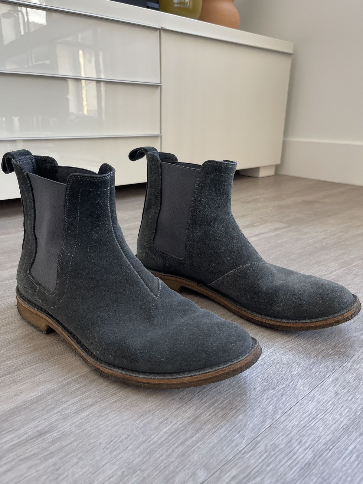 Bottega Veneta Calf Suede Chelsea Boots