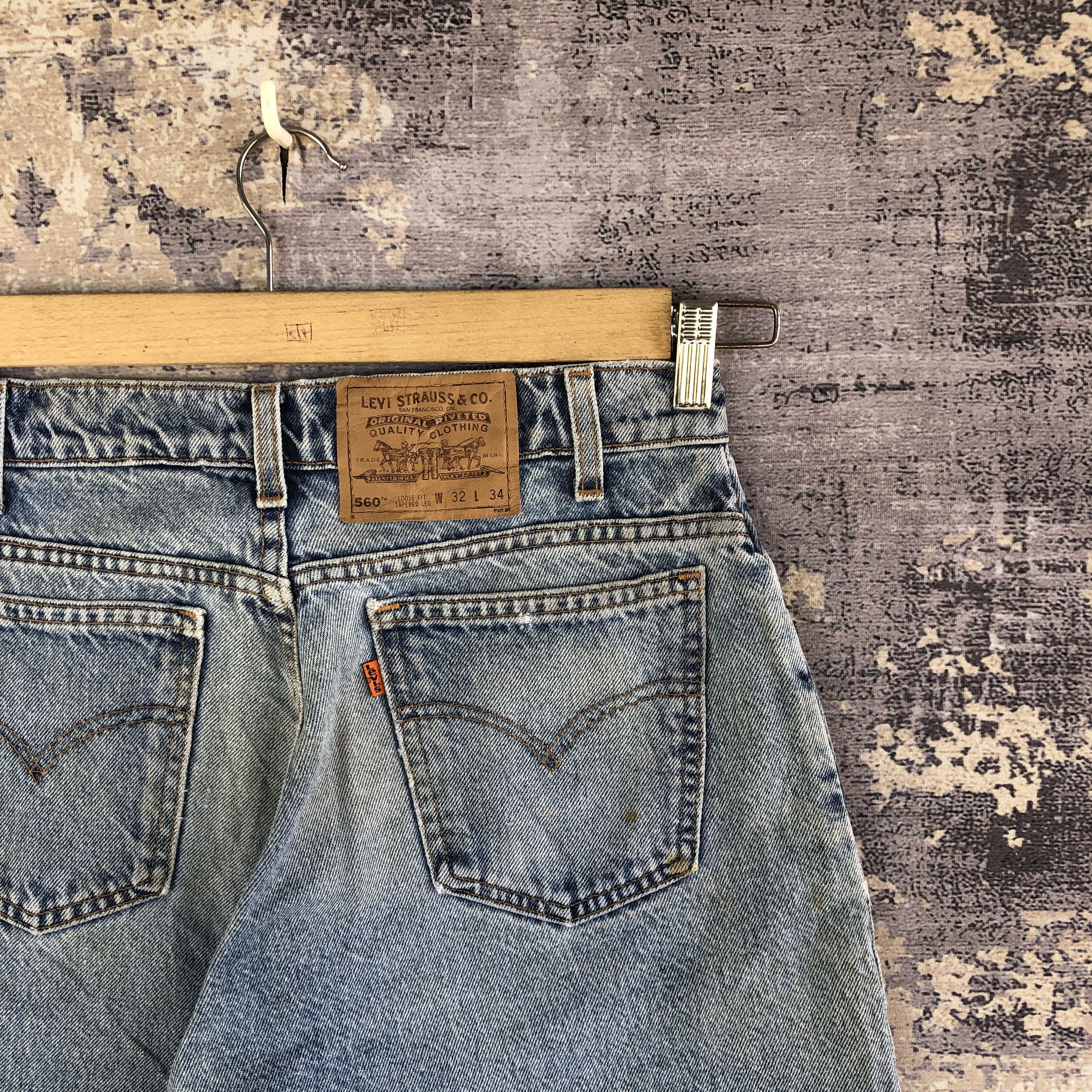 Levi's Vintage Levis 560 Jeans Distressed Orange Tab Levis Denim Size US 30 / EU 46 - 5 Thumbnail
