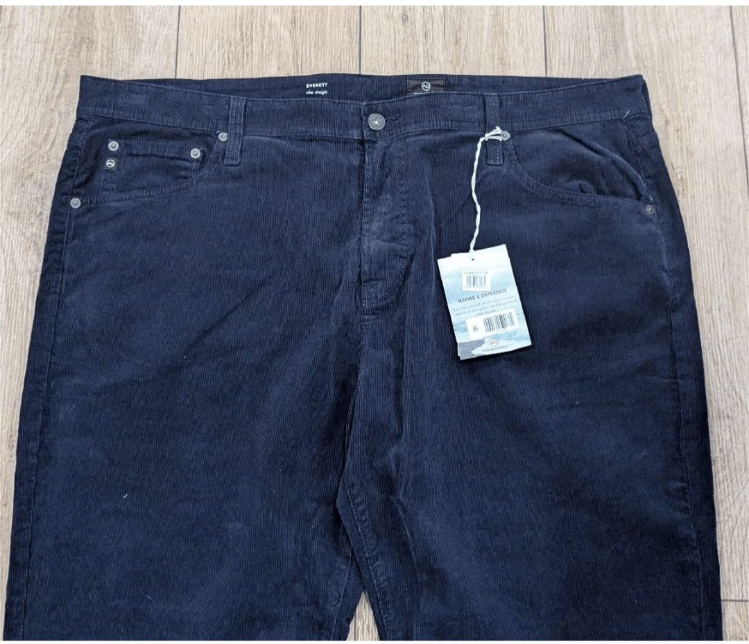 AG Adriano Goldschmied Adriano Goldschmied AG Slim Corduroy Pants Blue Express 40 Size US 40 / EU 56 - 2 Thumbnail