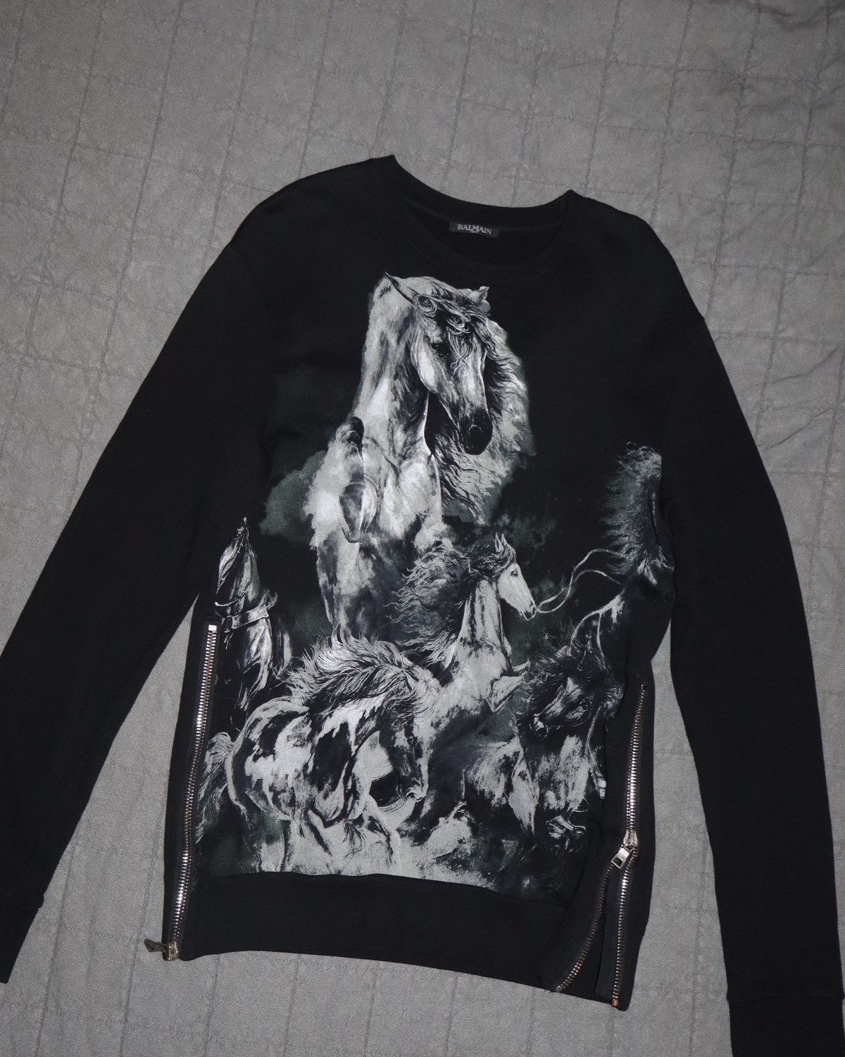 Balmain Balmain Horse Zip Longsleeve Size US M / EU 48-50 / 2 - 1 Thumbnail