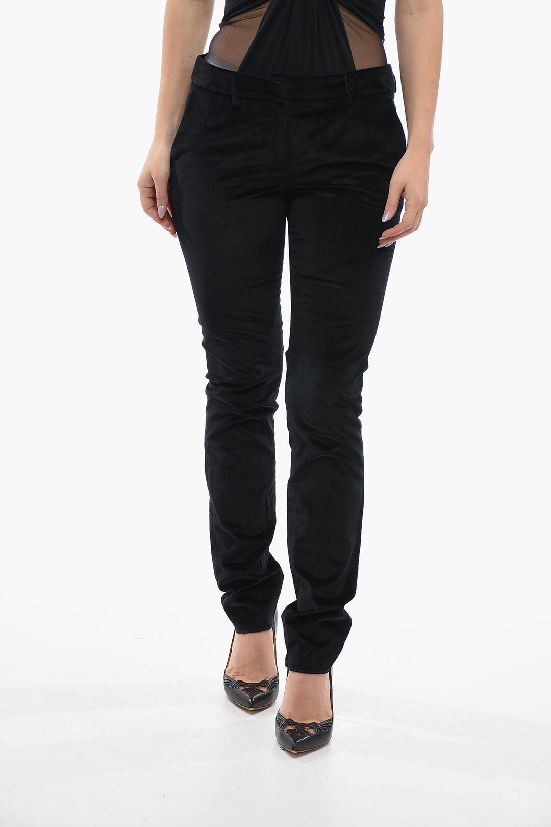 Philipp Plein og1mm0824 Long Trouser in Black Size 28" / US 6 / IT 42 - 1 Thumbnail