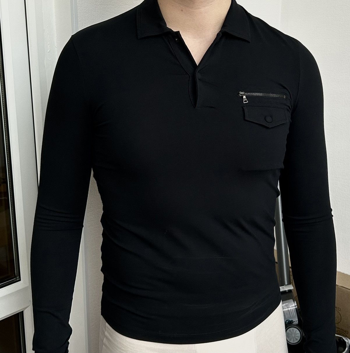 Prada Rare Prada Sport-Chic Flap Zip Stretch Luxury Polo Shirt Size US M / EU 48-50 / 2 - 4 Thumbnail