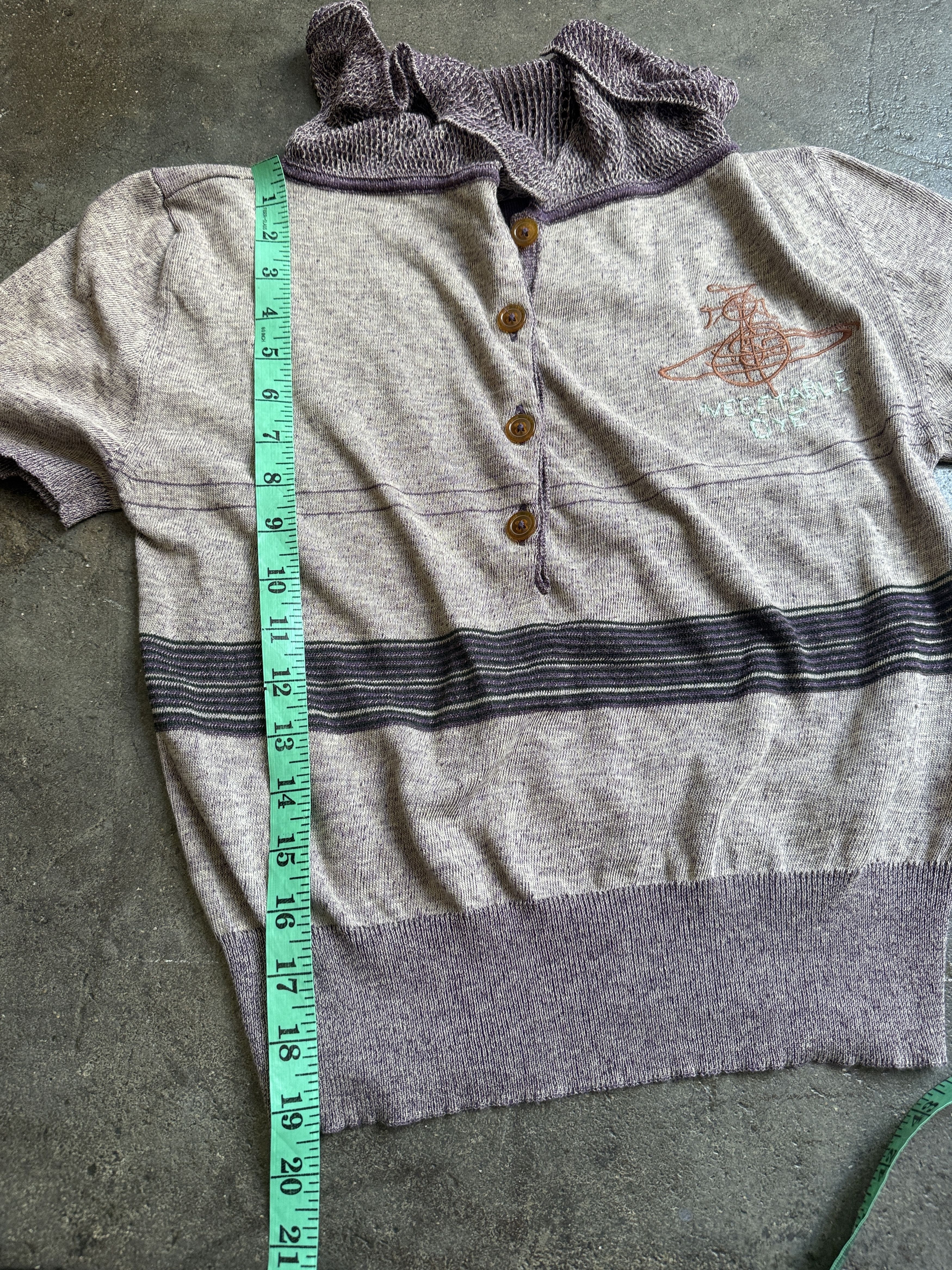 Vivienne Westwood New 2014 Gold Label Purple Knitted Silk Yarn Polo Size M / US 6-8 / IT 42-44 - 13 Thumbnail