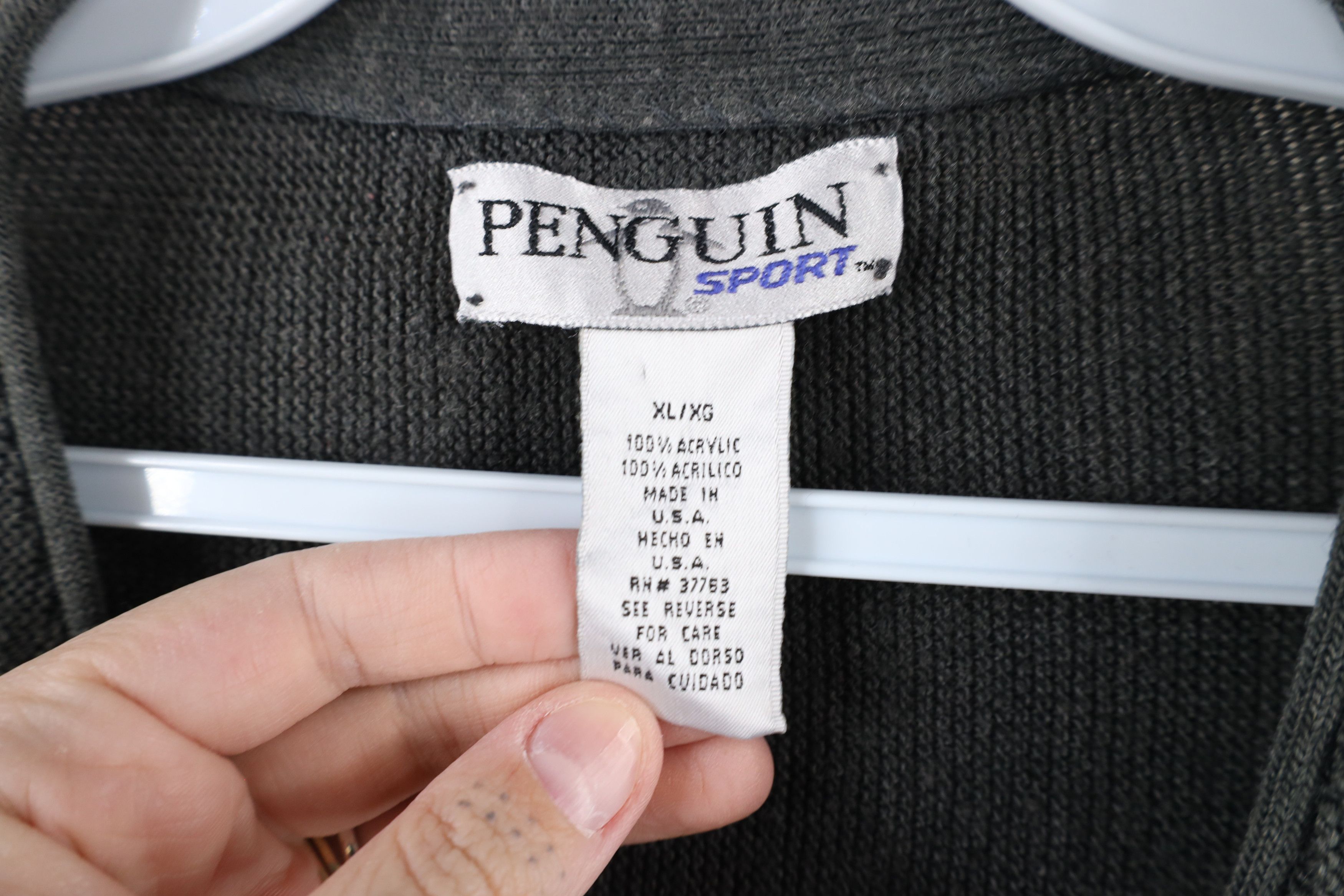 Vintage Vintage 90s Streetwear Knit Button Cardigan Sweater Gray USA Size US XL / EU 56 / 4 - 5 Thumbnail