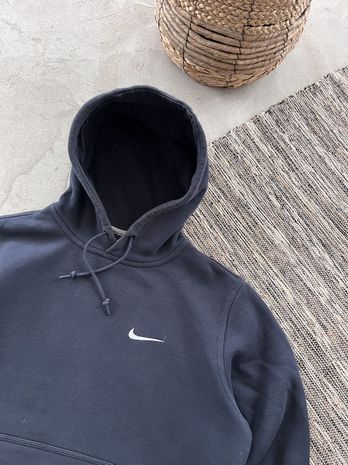 Nike 00s Vintage Nike Hoodie Navy Blue Y2K Blank Small logo Size US S / EU 44-46 / 1 - 4 Thumbnail