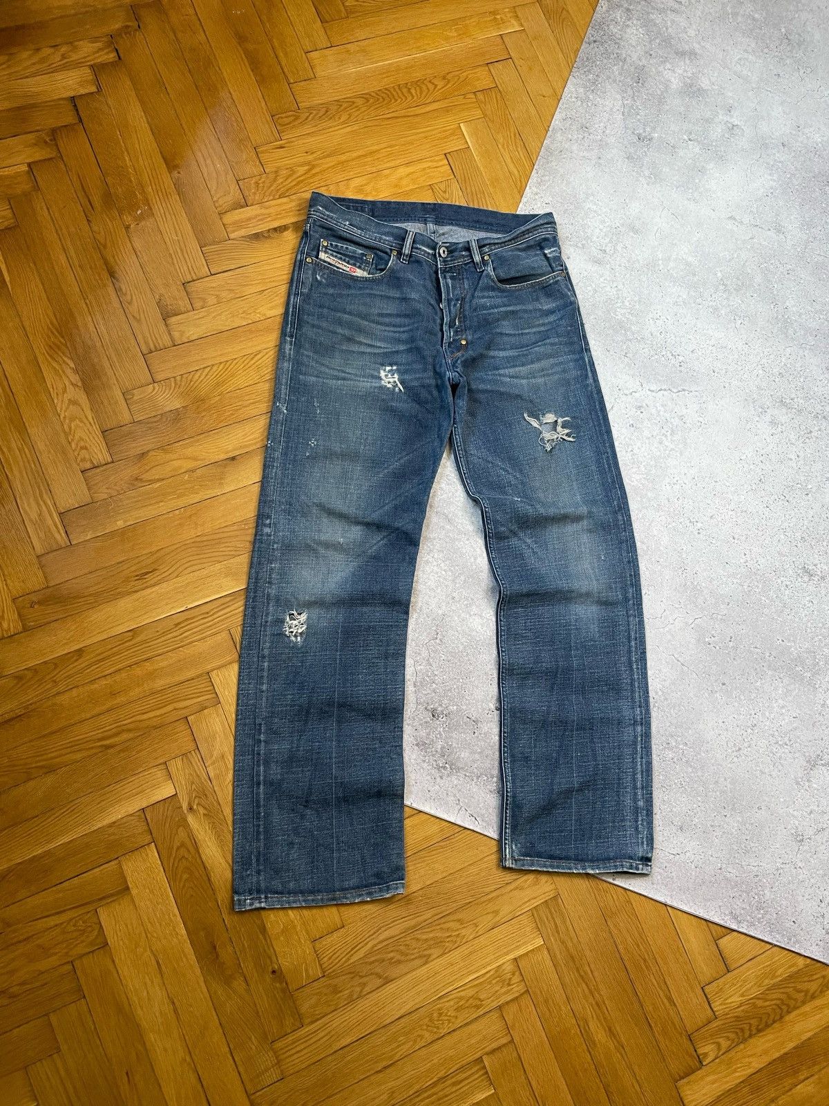 Diesel × Diesel Black Gold Vintage Y2K Diesel Dirty Faded Distressed Pants Mens Size 32 Size US 32 / EU 48 - 6 Thumbnail